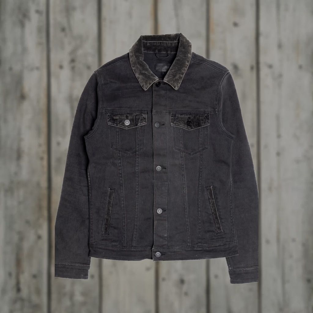 Asos VINTAGE Asos Den im Jacket Upcycled Harley Davidson "Ride On..." Flaming Eagle Back Patch Denim Jacket Size US S / EU 44-46 / 1 - 1 Thumbnail