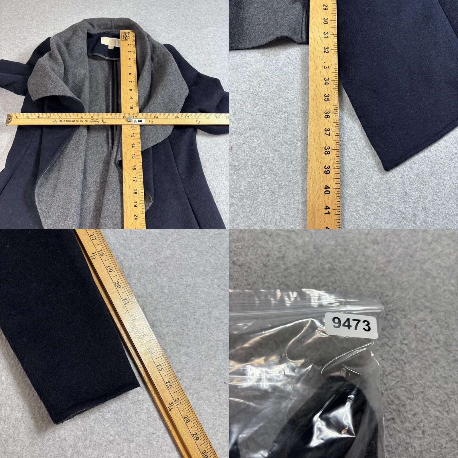 Michael Kors Michael Kors Coat Womens S Women Navy Wool Blend Cape Drape Collar Heritage Size S / US 4 / IT 40 - 8 Thumbnail