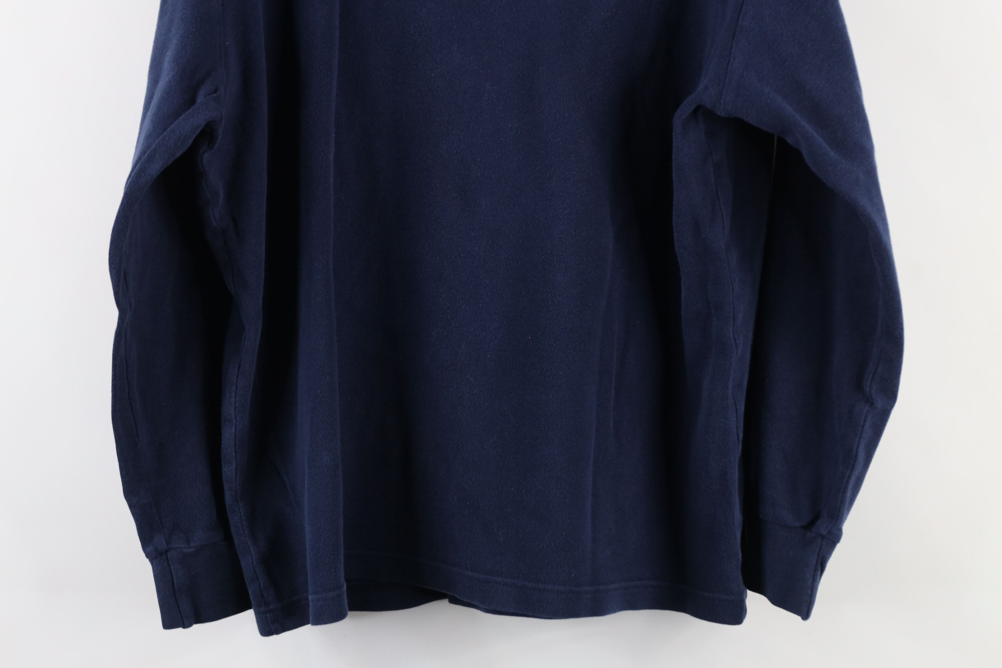 Vintage Vintage 90s Streetwear Long Sleeve Turtleneck T-Shirt Blue Size L / US 10 / IT 46 - 9 Thumbnail