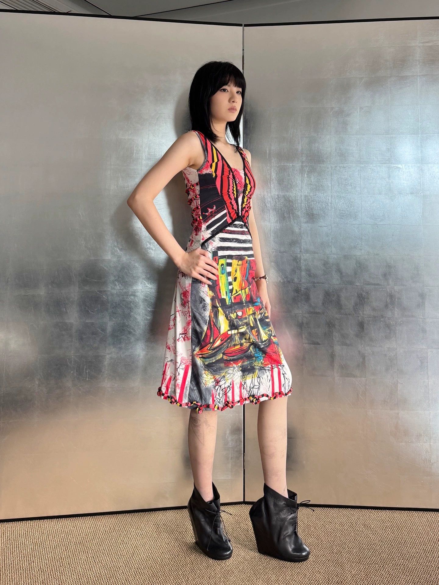 Other Save the Queen Painted Elastic Dress Vintage Size M Size M / US 6-8 / IT 42-44 - 4 Thumbnail