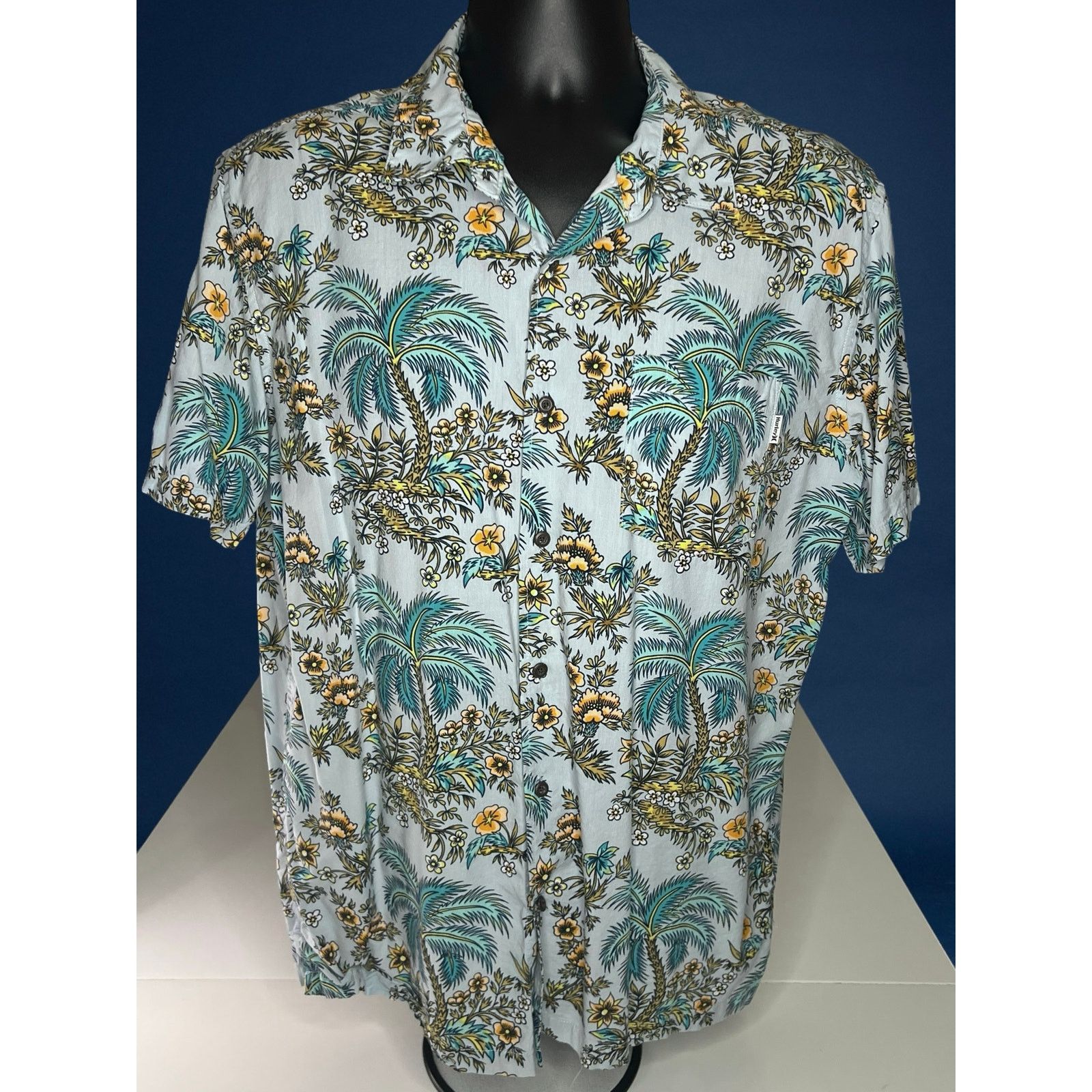 Hurley Hurley Hawaiian Shirt Large Palm Tree Floral Beach Button Up Size US L / EU 52-54 / 3 - 1 Thumbnail