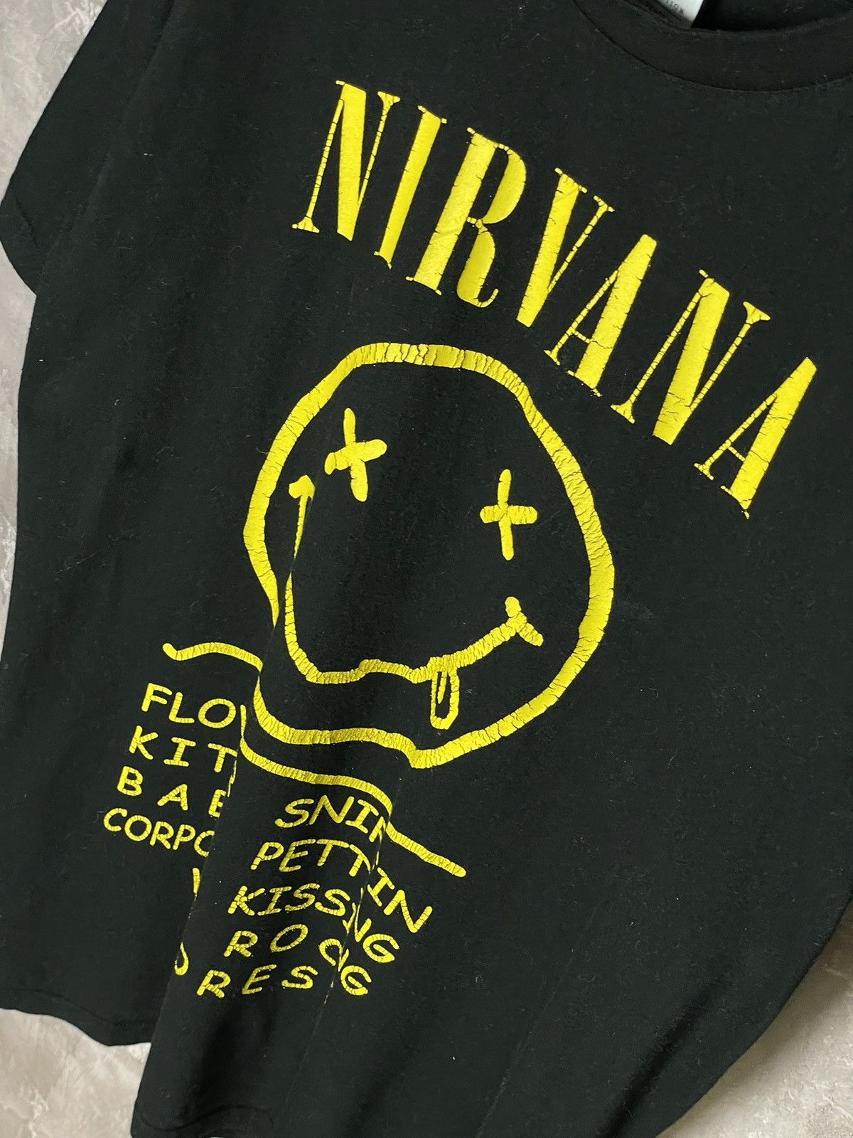 Band Tees × Nirvana × Vintage Nirvana Smiley face vintage t shirt Size US M / EU 48-50 / 2 - 8 Thumbnail