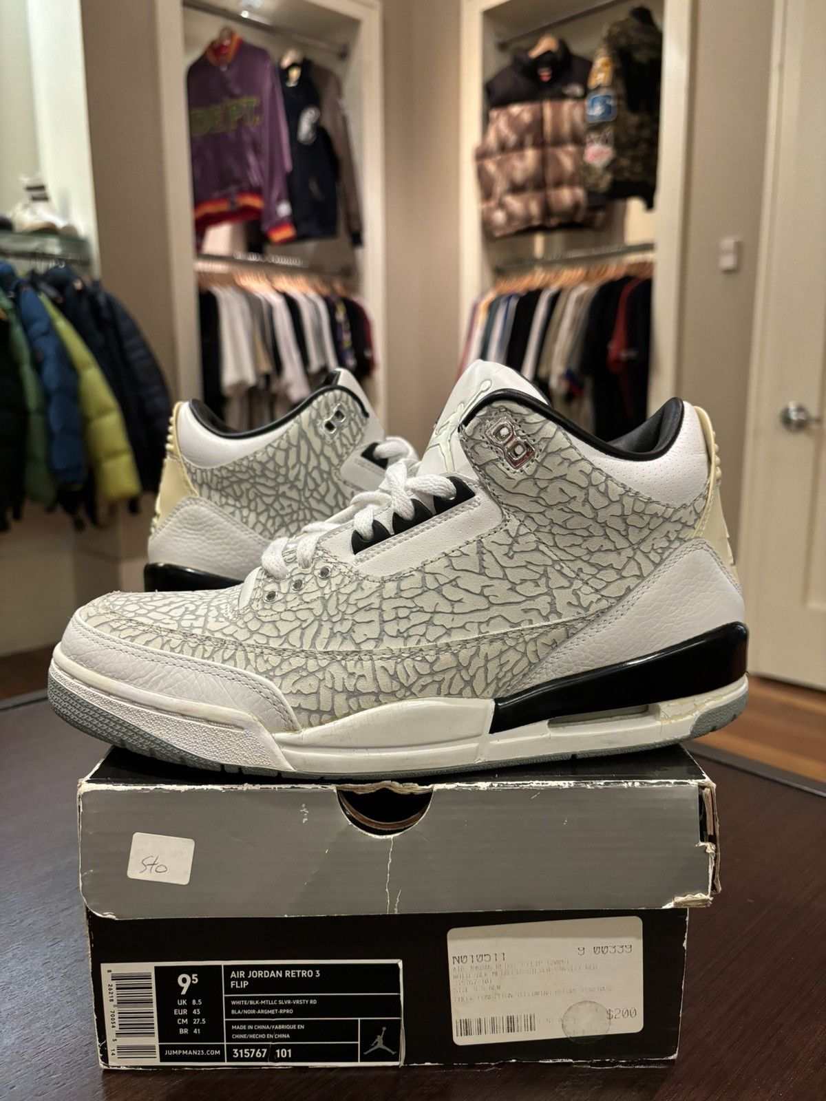 Jordan Brand Jordan 3 Retro White Flip Grailed