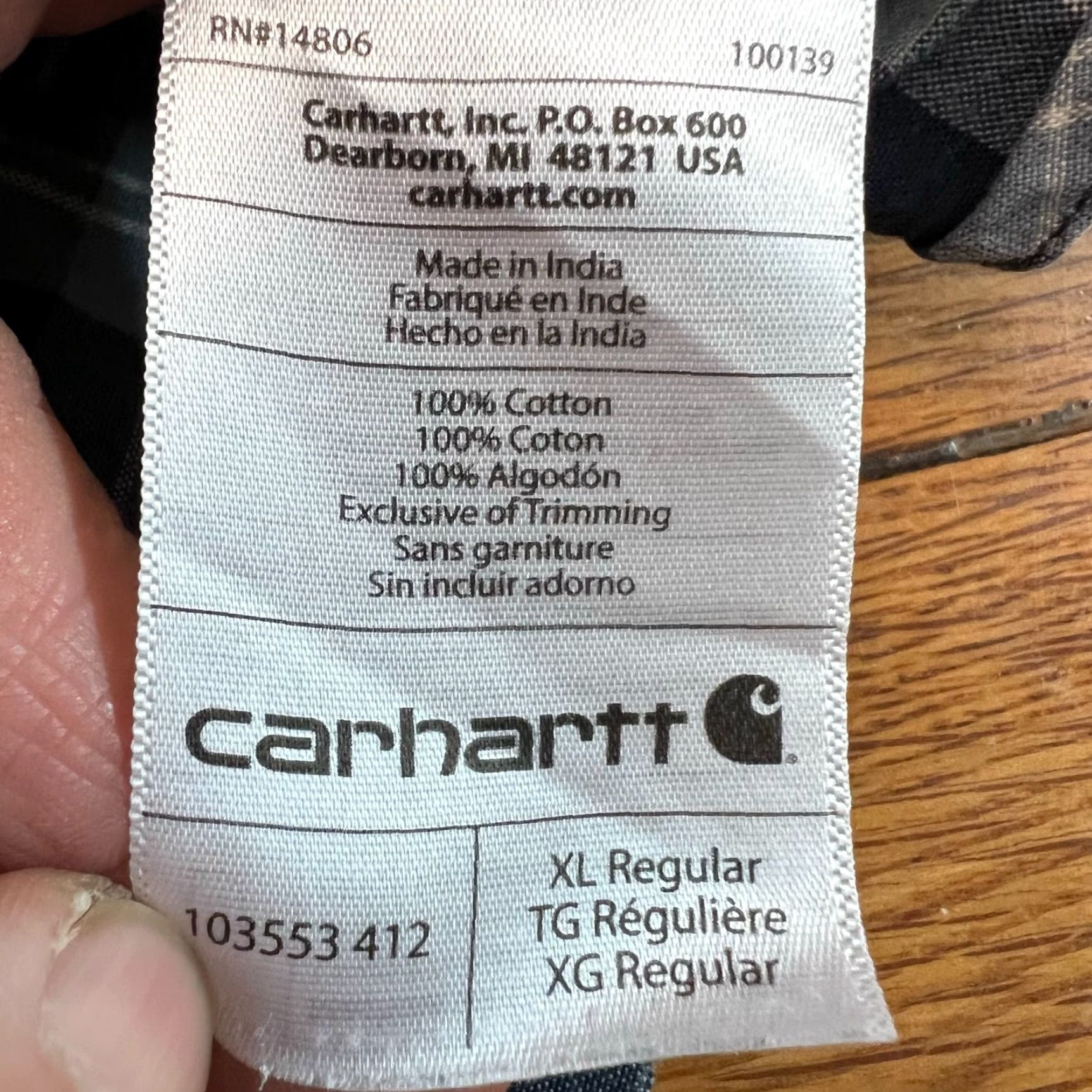 Carhartt Carhartt Relaxed Fit Plaid Casual Button Shirt Mens XL Gray Short Sleeve Size US XL / EU 56 / 4 - 7 Thumbnail