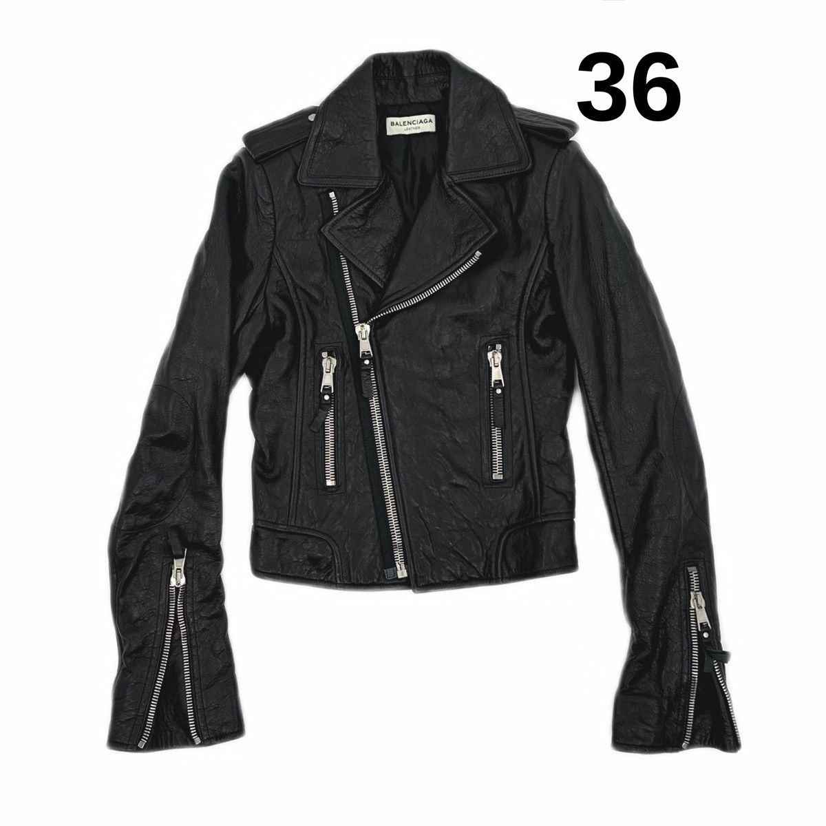 Balenciaga Balenciaga leather moto jacket Size XS / US 0-2 / IT 36-38 - 1 Thumbnail