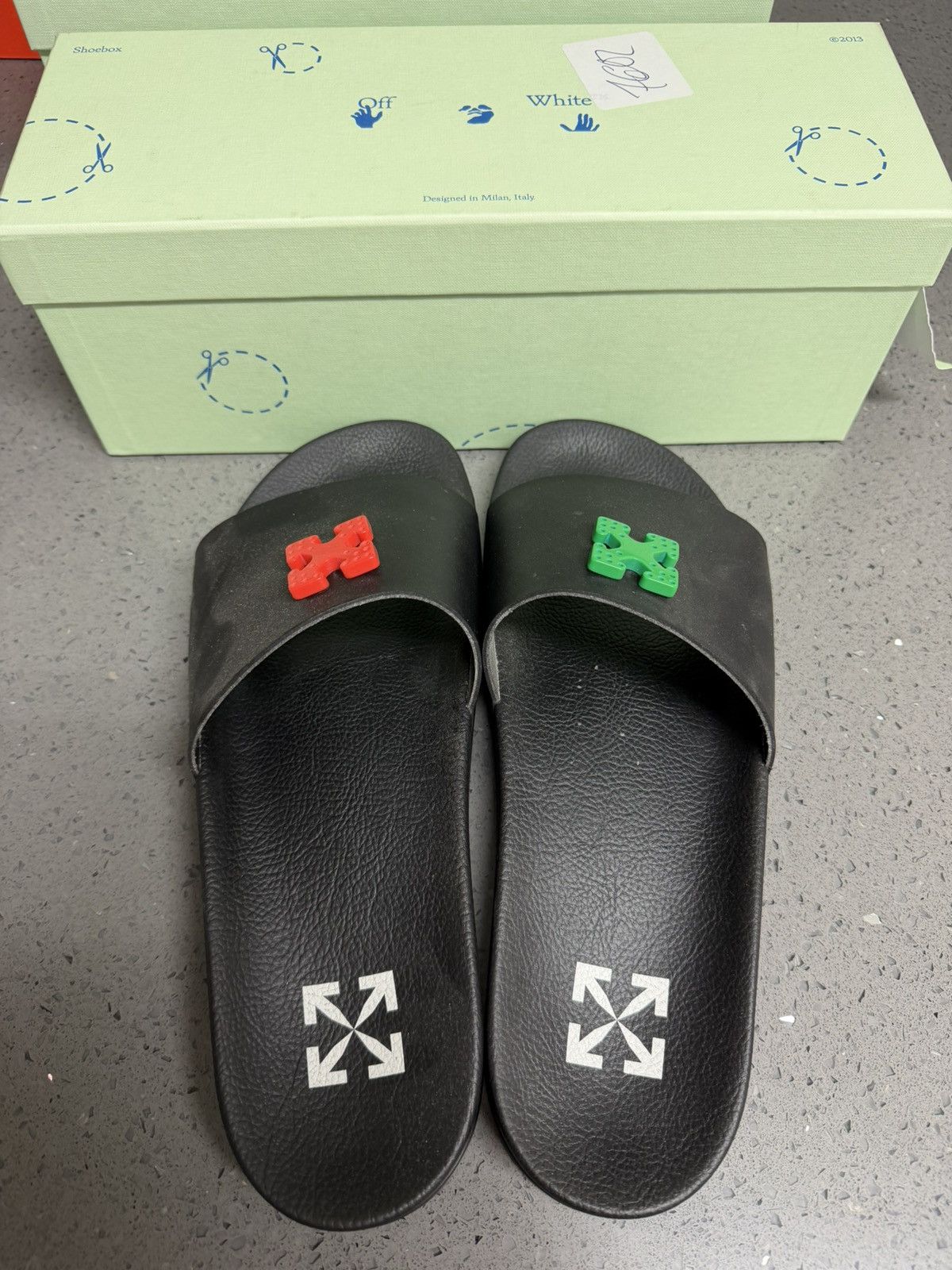 Off-White Off-White X Logo Slides 12US / 46EU Size US 12 / EU 45 - 1 Thumbnail