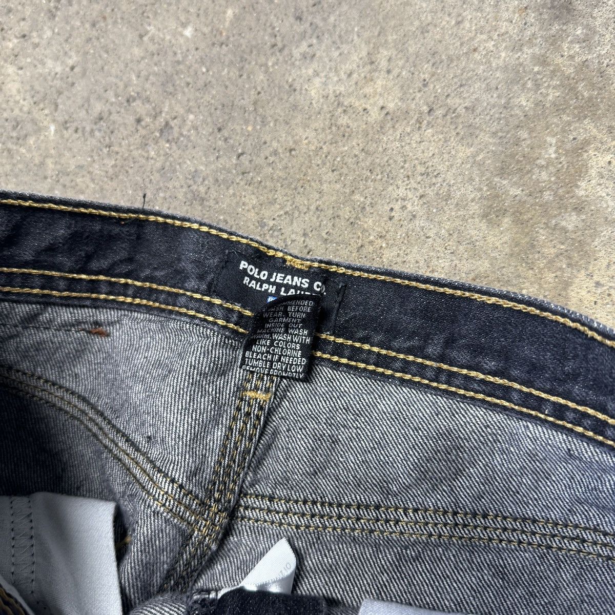 Polo Ralph Lauren Vintage Polo Ralph Lauren Faded Black Carpenter Work Jeans Size US 27 - 12 Thumbnail