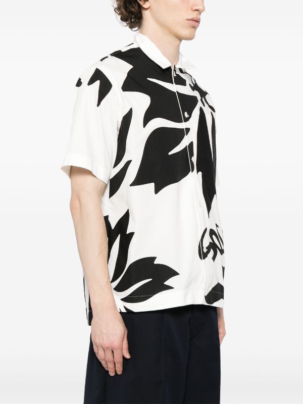 Sacai o1mris0824 Cotton Poplin Shirt in Black/White Size US S / EU 44-46 / 1 - 7 Thumbnail