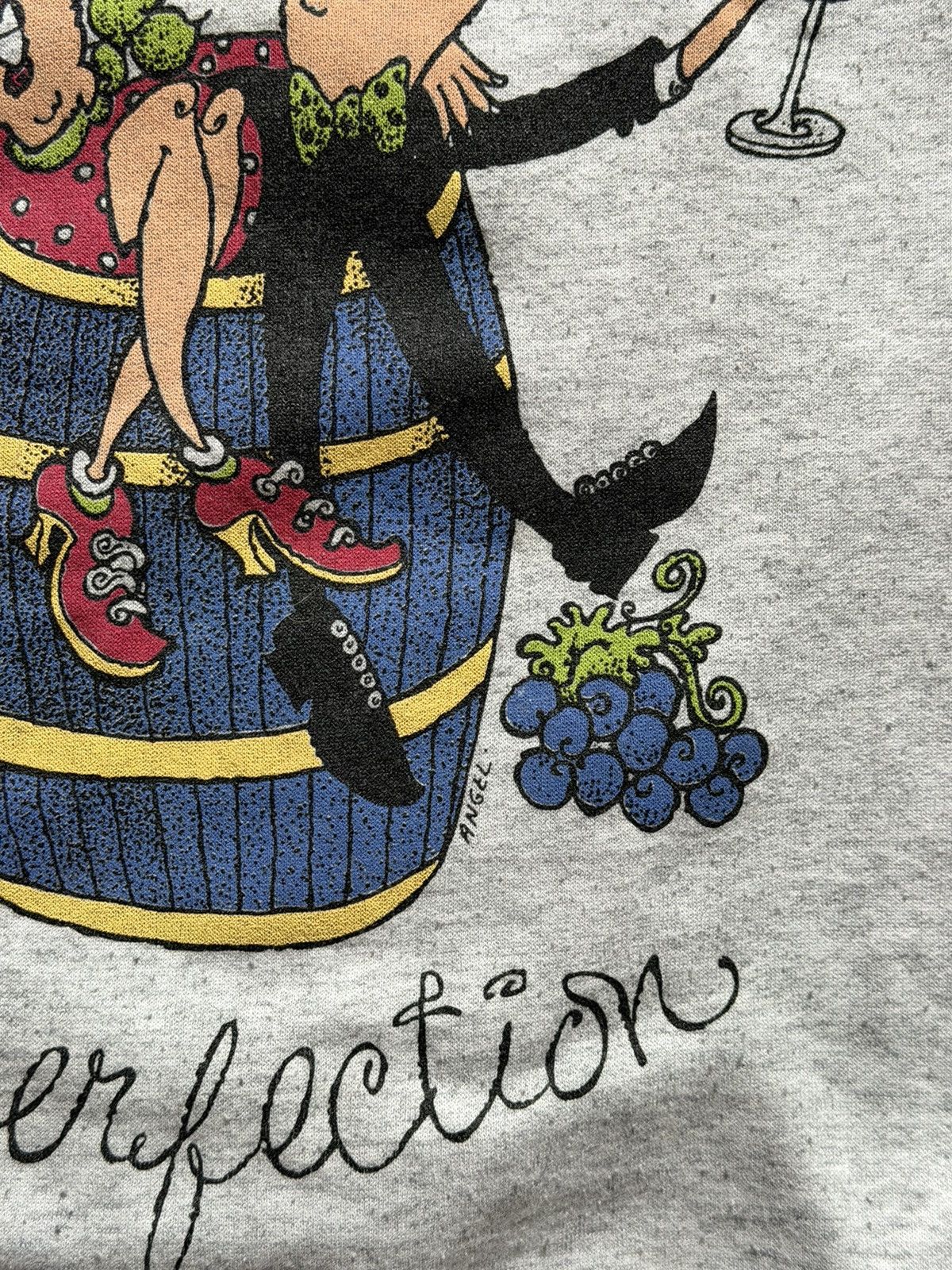 Vintage 1990s Vintages Wine Drinking “Aged to Perfection” Crewneck Size US M / EU 48-50 / 2 - 5 Thumbnail