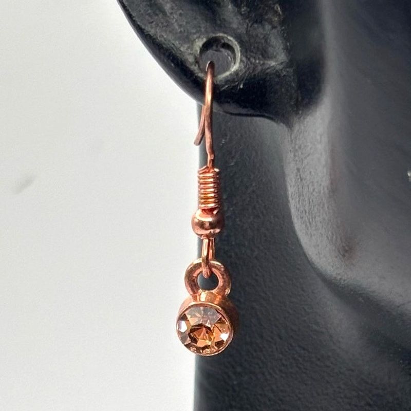 Other Rose Gold Crystal Earrings Size ONE SIZE - 1 Thumbnail
