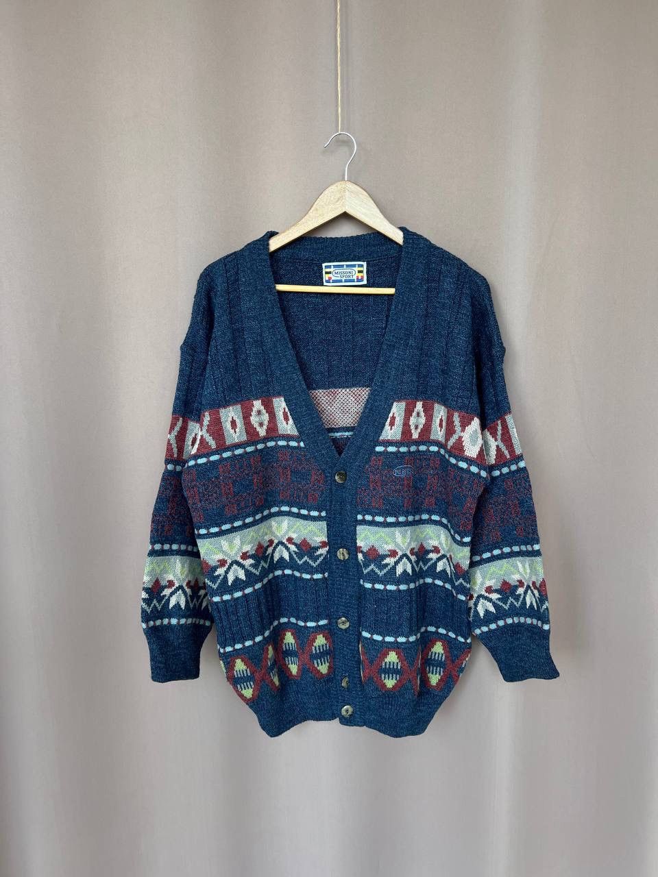 Missoni Missoni Sport Vintage Aztec Wool Cardigan Mens Size 54 L Size US L / EU 52-54 / 3 - 1 Thumbnail