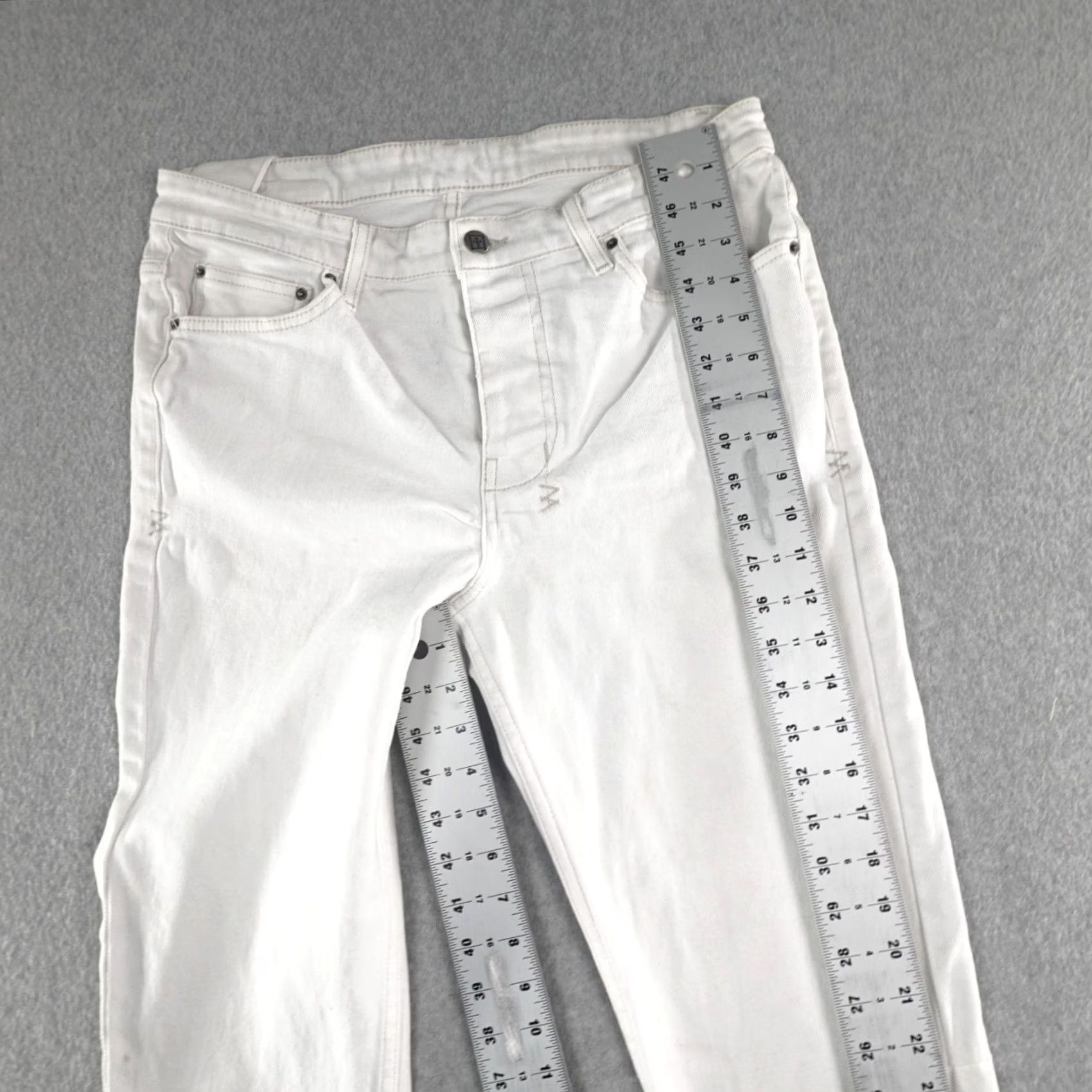 Ksubi ksubi Jeans Mens 33X31 White Skinny Slim Fit Denim Shirt? Size US 33 - 6 Thumbnail