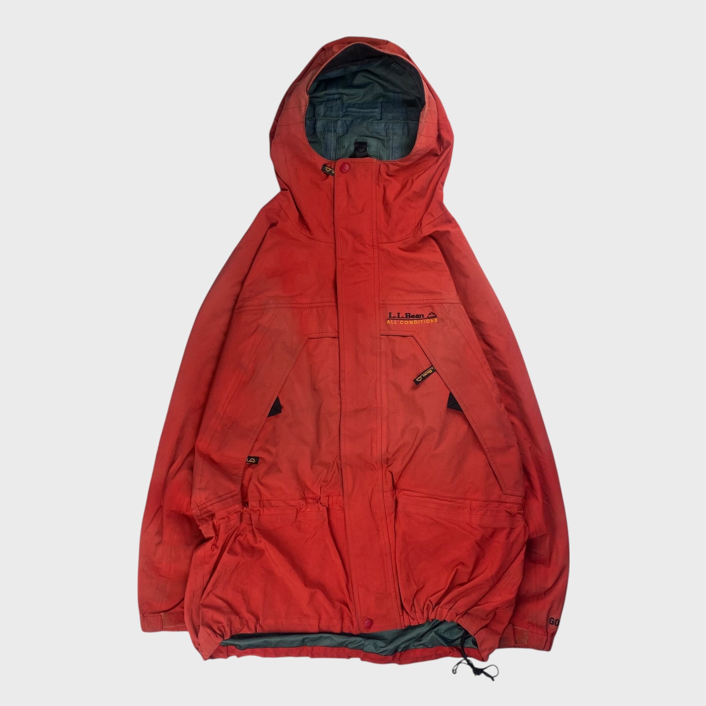 L.L. Bean L.L.Bean 90s GORE-TEX Drawstring Mountain Parka Red Size XL Size US XL / EU 56 / 4 - 1 Thumbnail