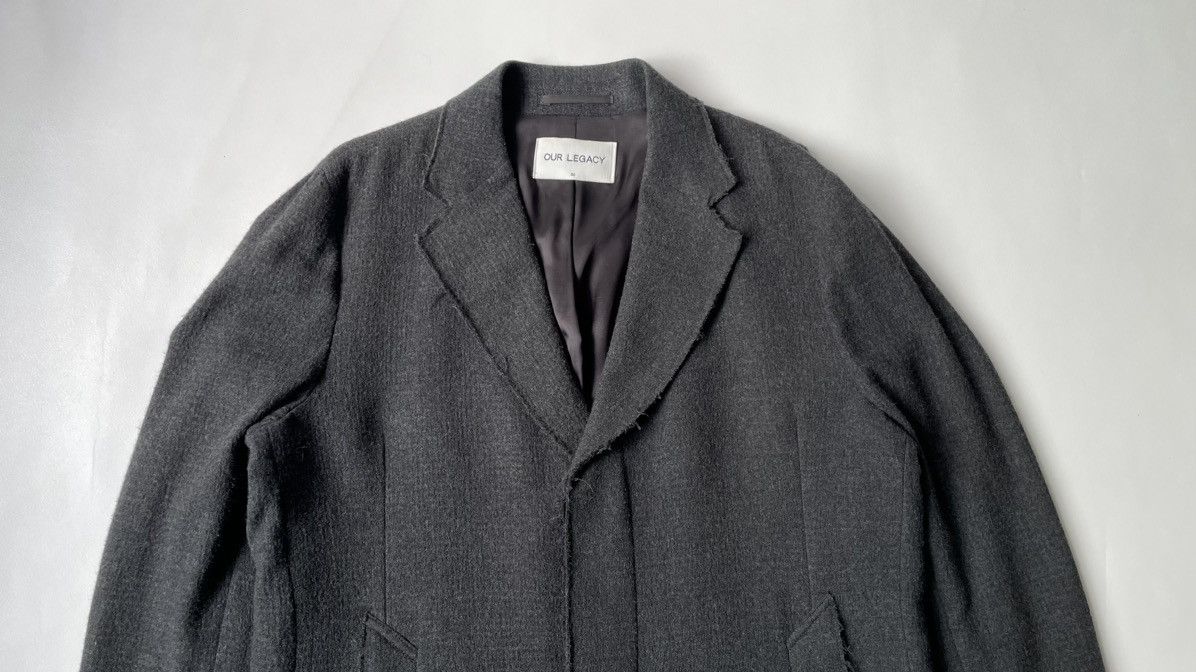 Our Legacy A/W 15 Raw Hem Wool Overcoat Size US M / EU 48-50 / 2 - 2 Thumbnail