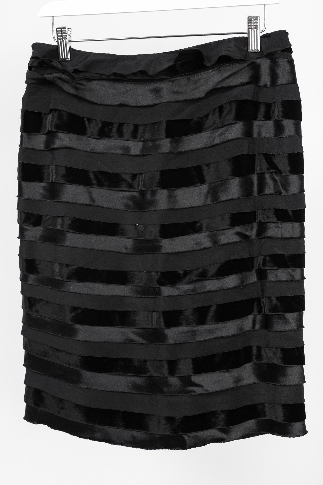 Oscar De La Renta Oscar de la Renta AW14 Satin/Crepe/Velvet Pencil Skirt Size 28" / US 6 / IT 42 - 3 Thumbnail