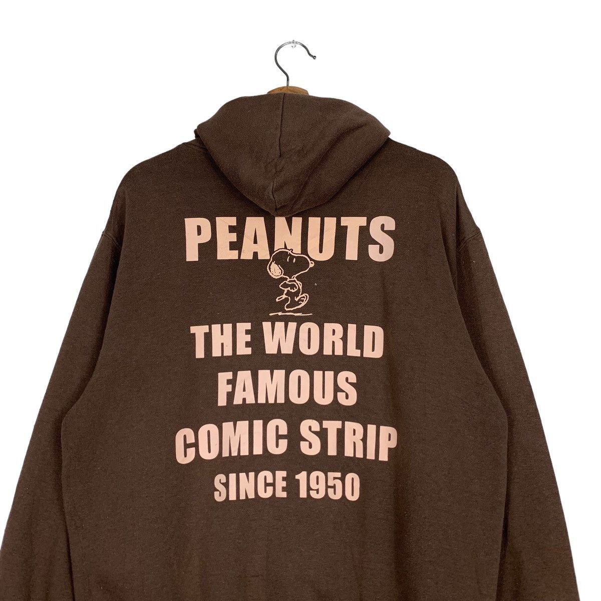 Cartoon Network PEANUTS SNOOPY Big Logo Zipper Brown Hoodies #0733-C33 Size US M / EU 48-50 / 2 - 10 Thumbnail