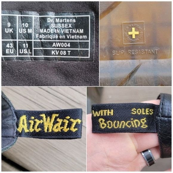 Dr. Martens Dr Martens Sussex Bear Track Black Pebbled Leather Slip Resi Size US 10 / EU 43 - 6 Thumbnail