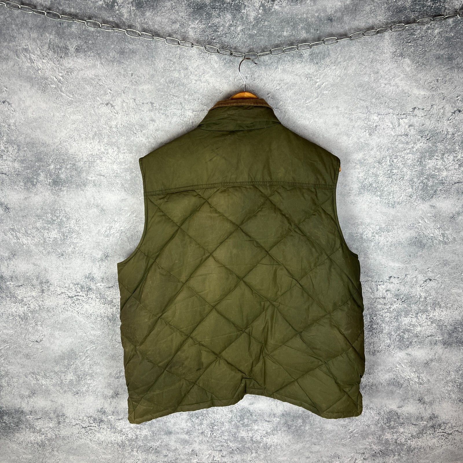 Barbour Barbour Puffer Wax Vest Men's Size XXL Green Cotton ` Size US XXL / EU 58 / 5 - 10 Thumbnail