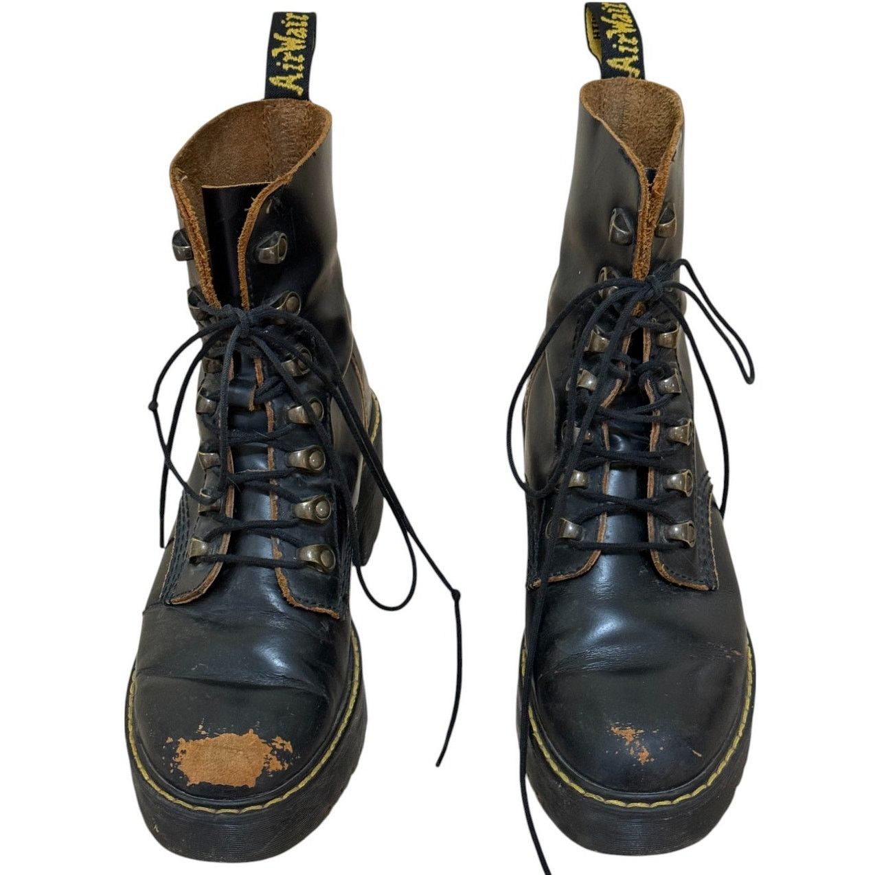 Dr. Martens Dr. Martens Boots Women 7 Black Leona Vintage Smooth Leather Size US 7 / IT 37 - 2 Thumbnail