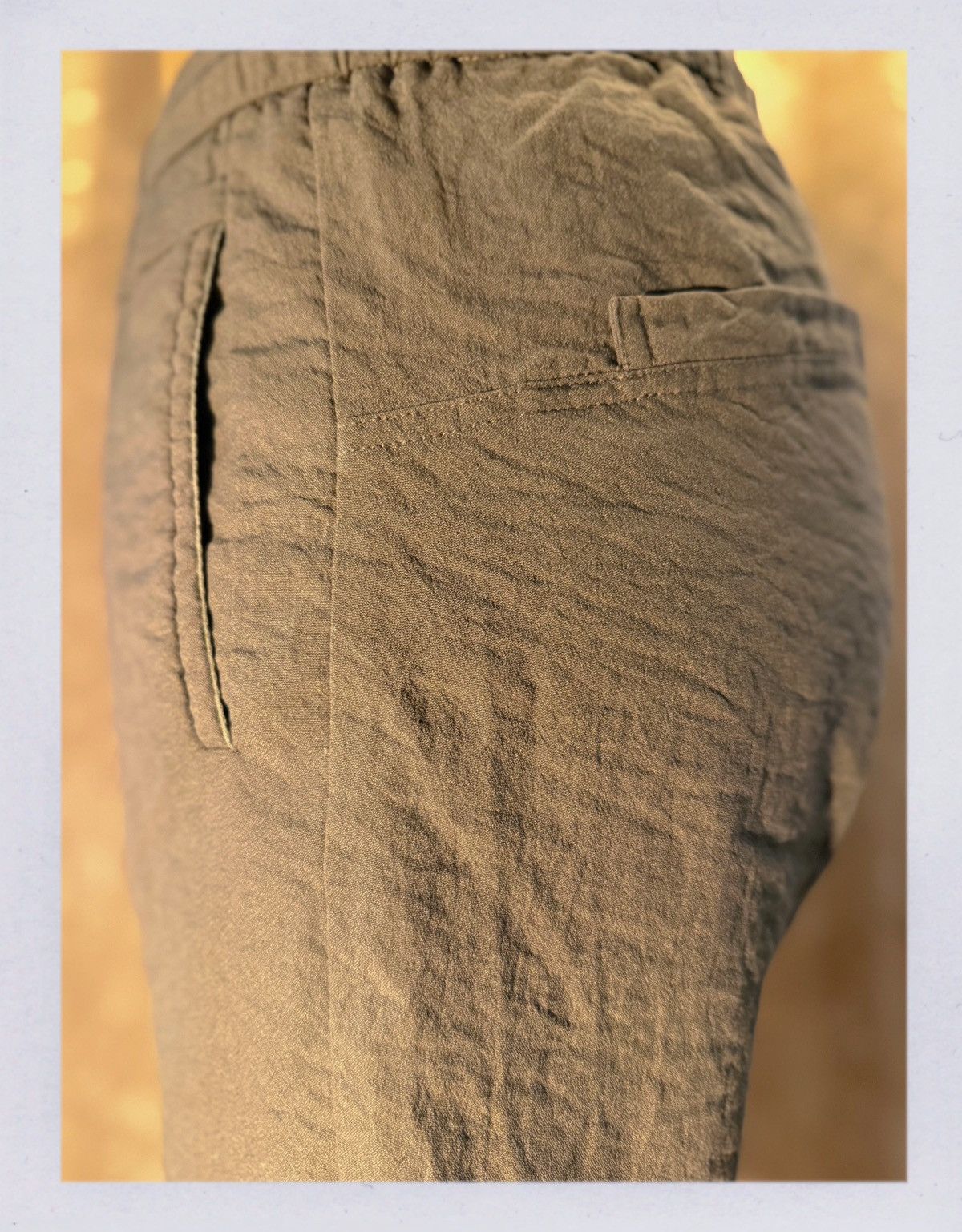 Other Lightweight Olive Green Drawstring Shorts – Easygoing Style Size US 28 / EU 44 - 4 Thumbnail