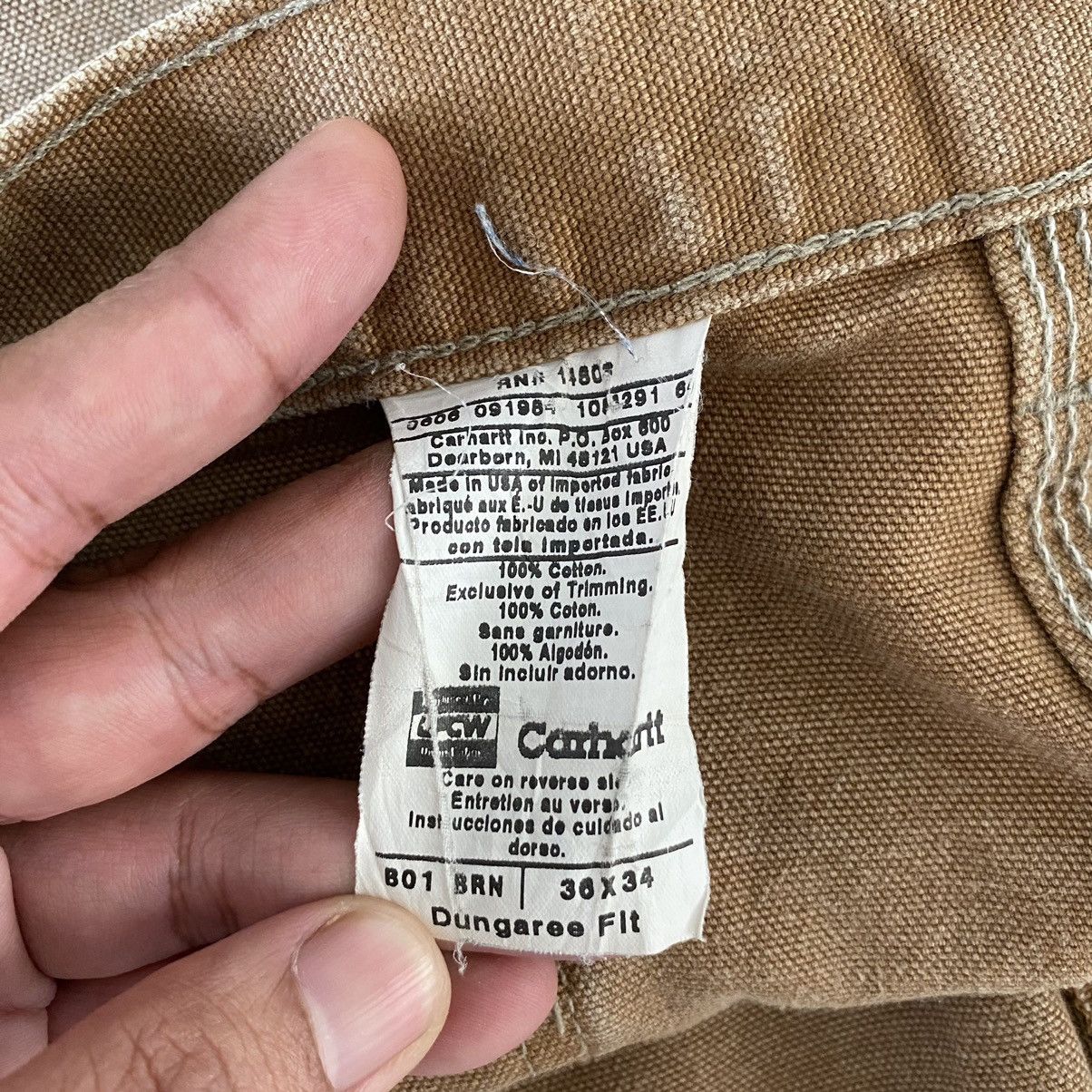 Carhartt VTG Carhartt Double Knee Faded Dirty Carpenter Work Pants Size US 35 - 19 Thumbnail