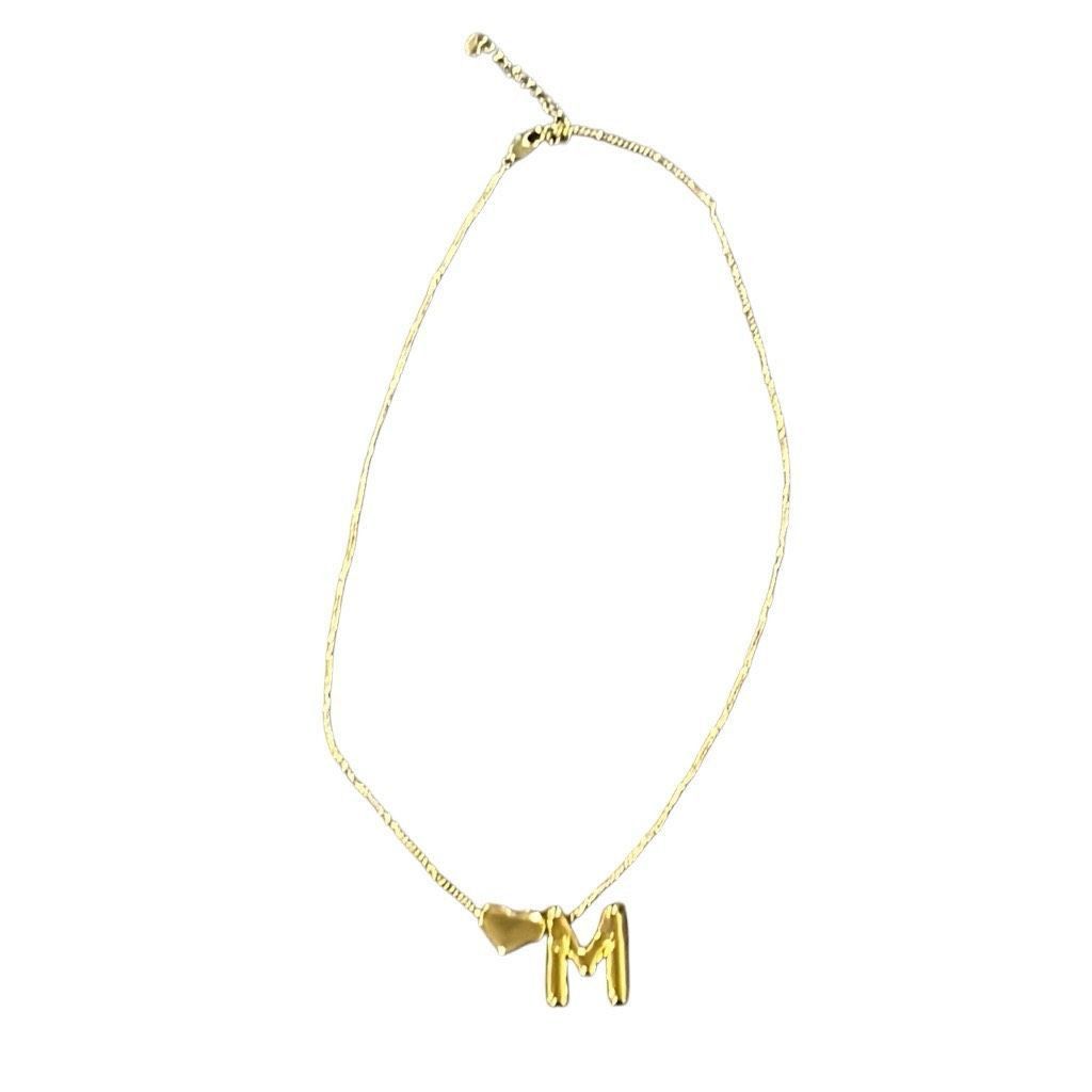 Other Yosommk Gold M Initial Heart Pendant Fashion Necklace New in Size ONE SIZE - 4 Thumbnail