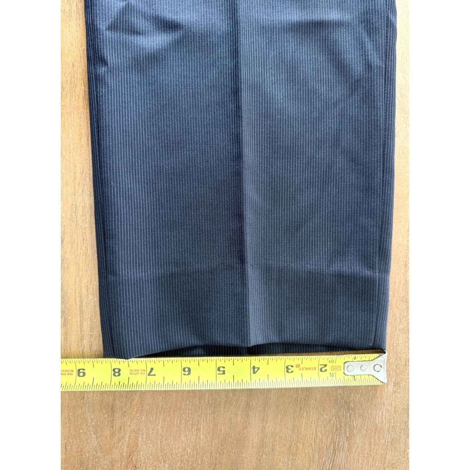 Pierre Balmain VINTAGE Balmain Pierre Dress Pants Mens 52 Slim Straight Black Pinstripe Wool 37x31 90s City Office Mens Size US 36 / EU 52 - 6 Thumbnail