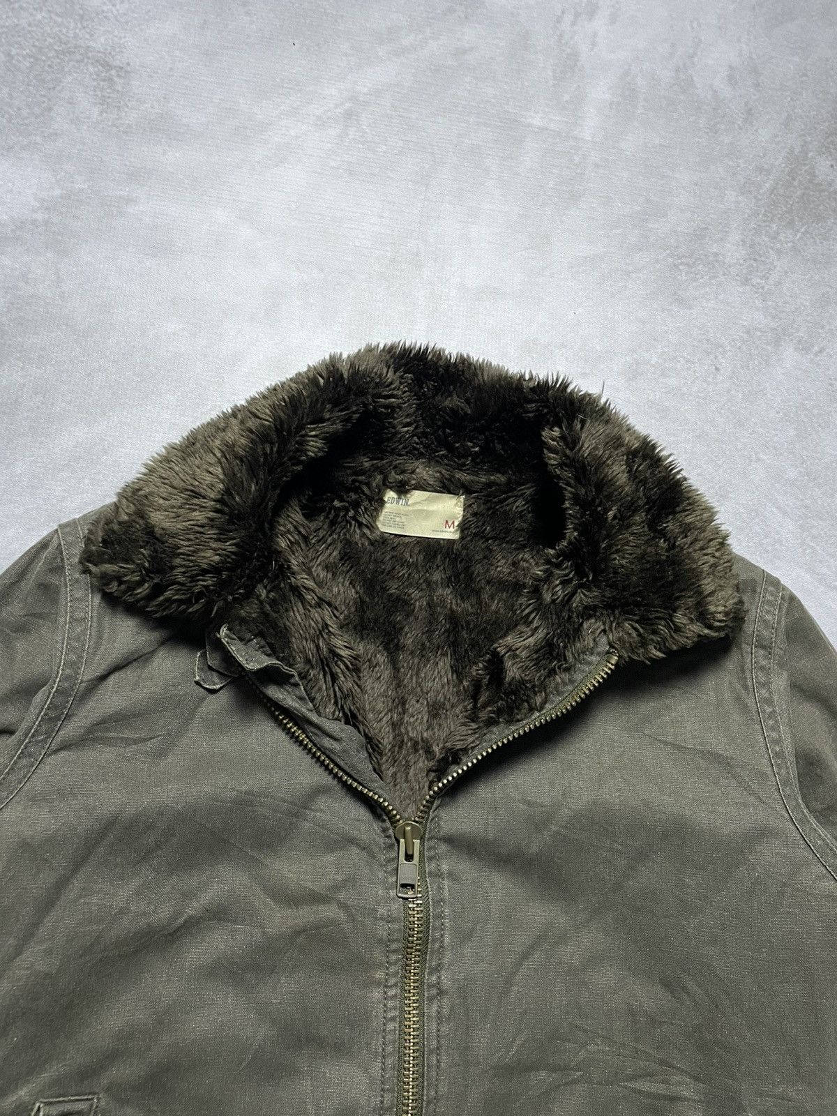 Japanese Brand 2000’s Edwin - Pilot Faux Fur Jacket Size US M / EU 48-50 / 2 - 8 Thumbnail