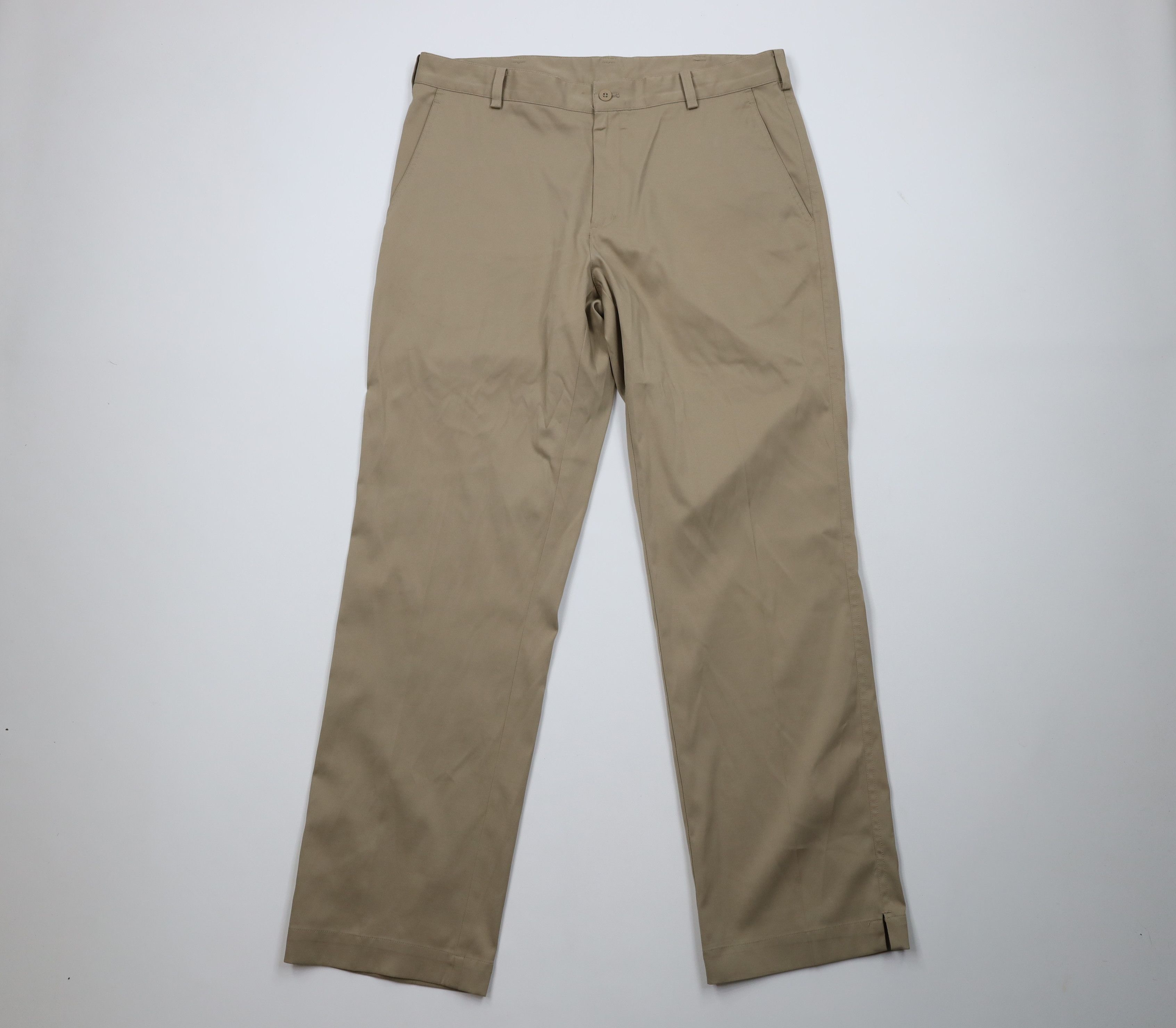 Nike Nike Golf Tech Knit Wide Leg Golfing Chino Pants Beige Size US 35 - 1 Thumbnail