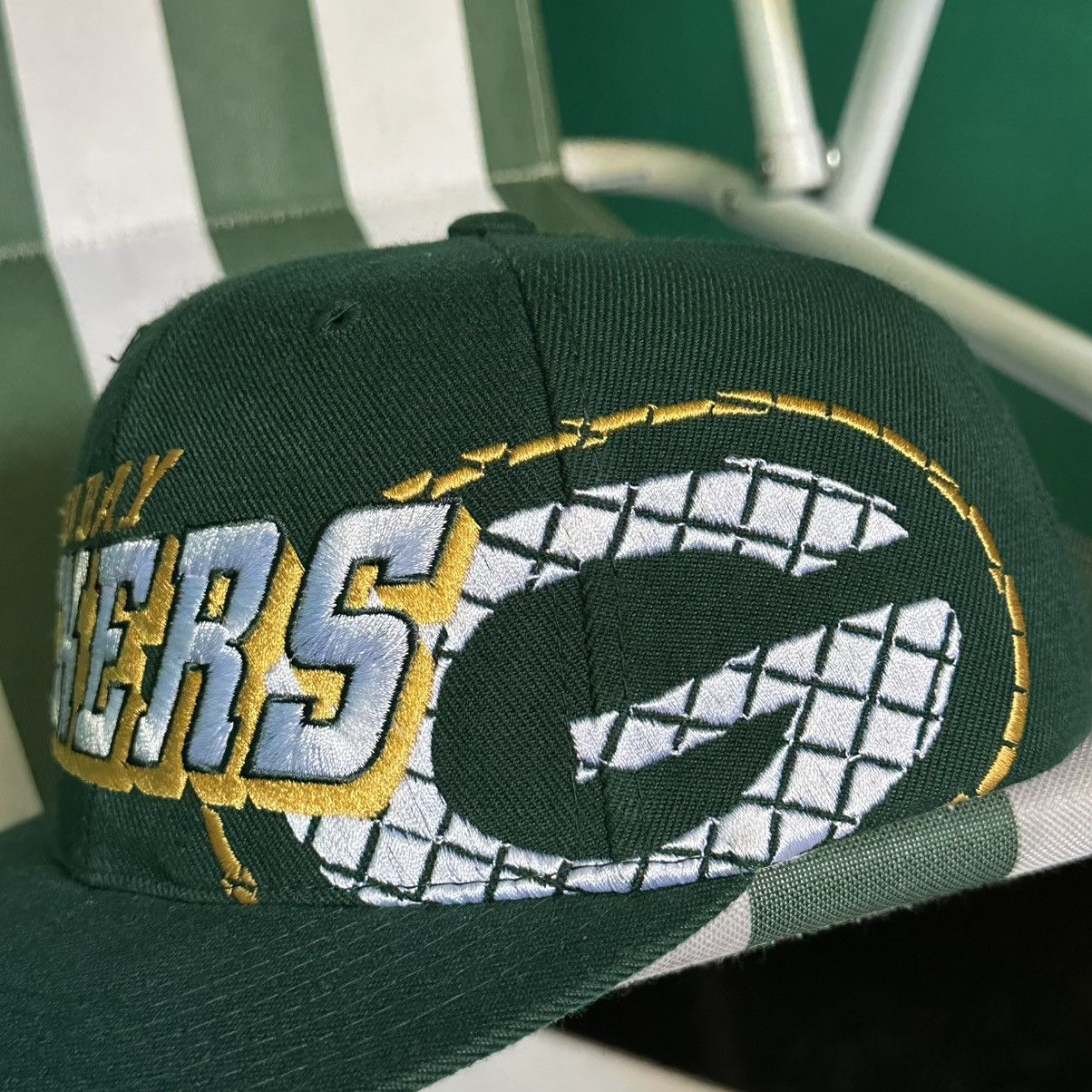 NFL × Sports Specialties × Vintage Vintage Hat Green Bay Packers NFL Grid Sports Specialties Size ONE SIZE - 4 Thumbnail
