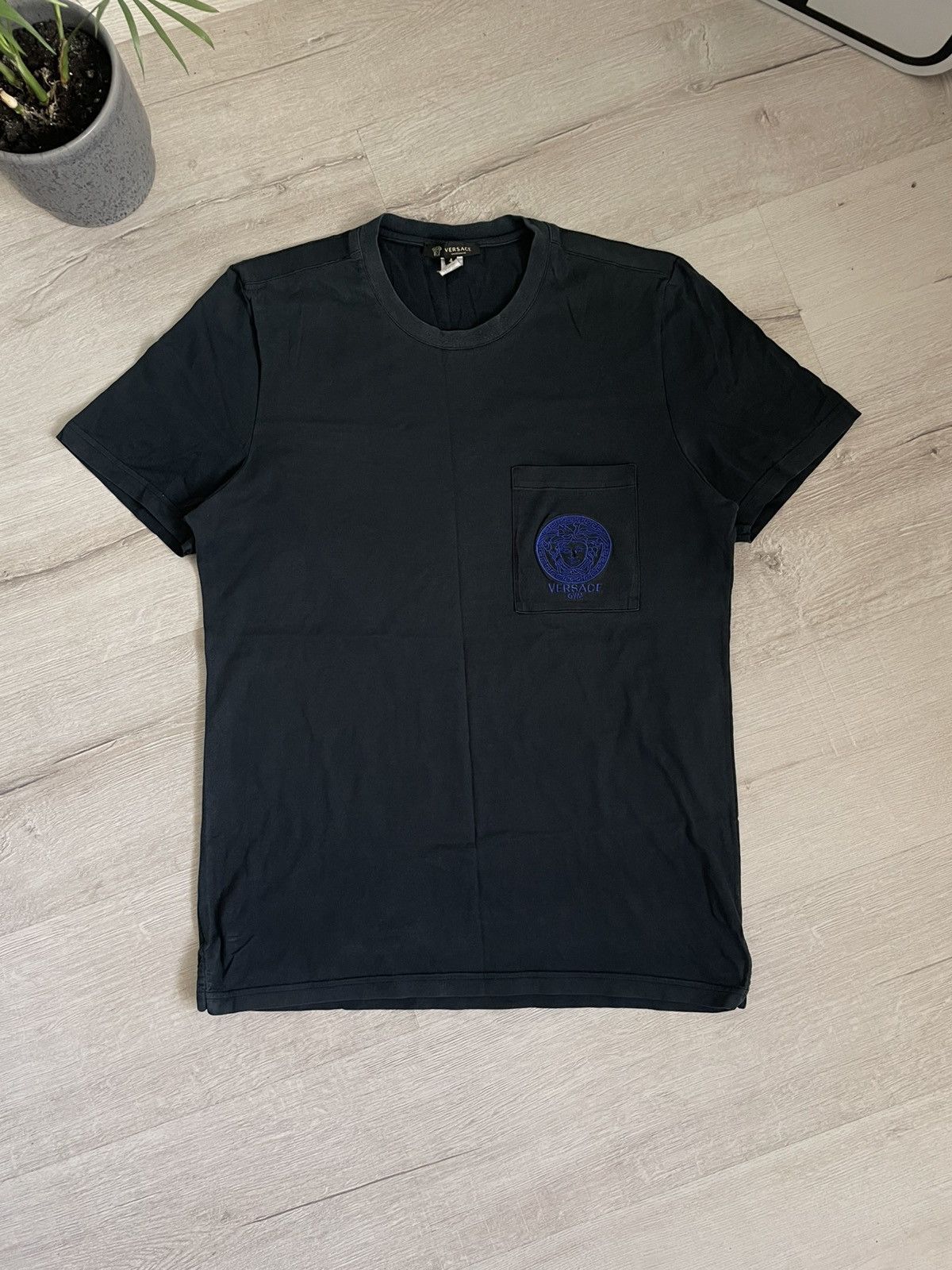 Versace × Vintage Vintage Versace Underwear Gym T-shirt With Blue Logo Y2k Size US S / EU 44-46 / 1 - 3 Thumbnail