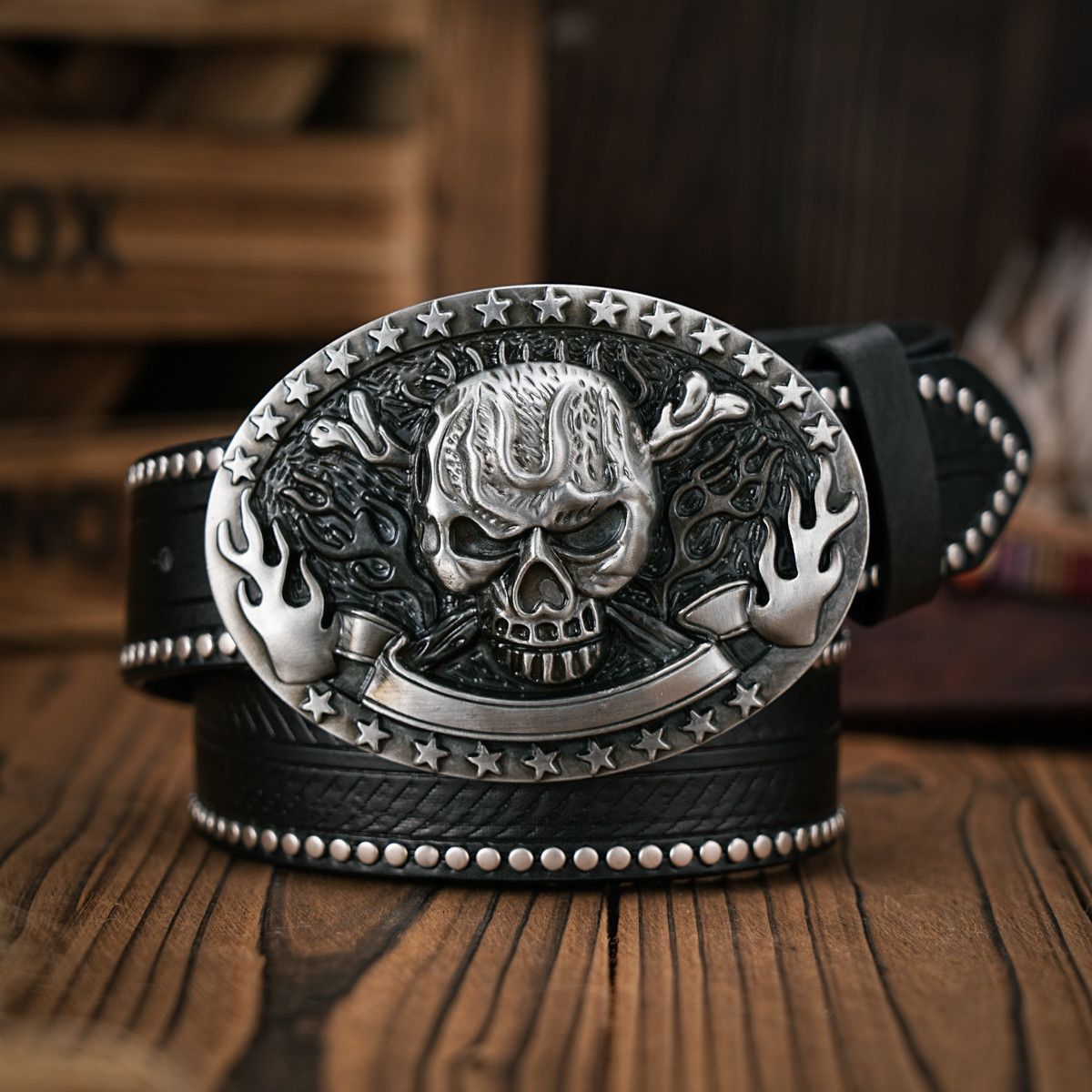 Japanese Brand Skull Buckle Belt Size ONE SIZE - 1 Thumbnail