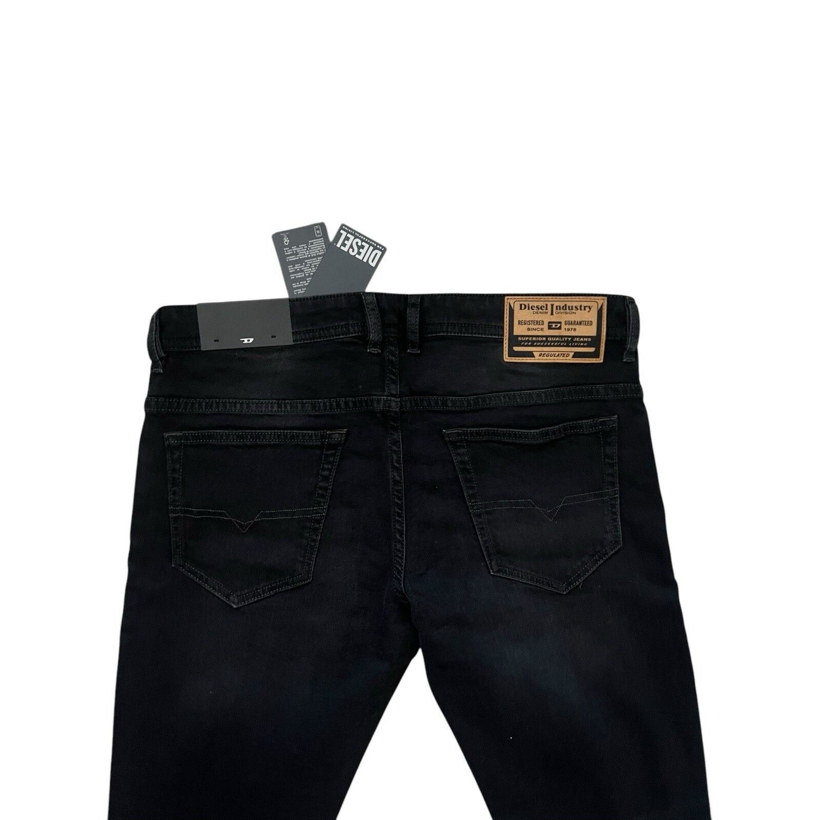 Diesel Diesel Mens Thommer Slim Fit Jeans RM064 Black Size 36/32 Size US 36 / EU 52 - 3 Thumbnail