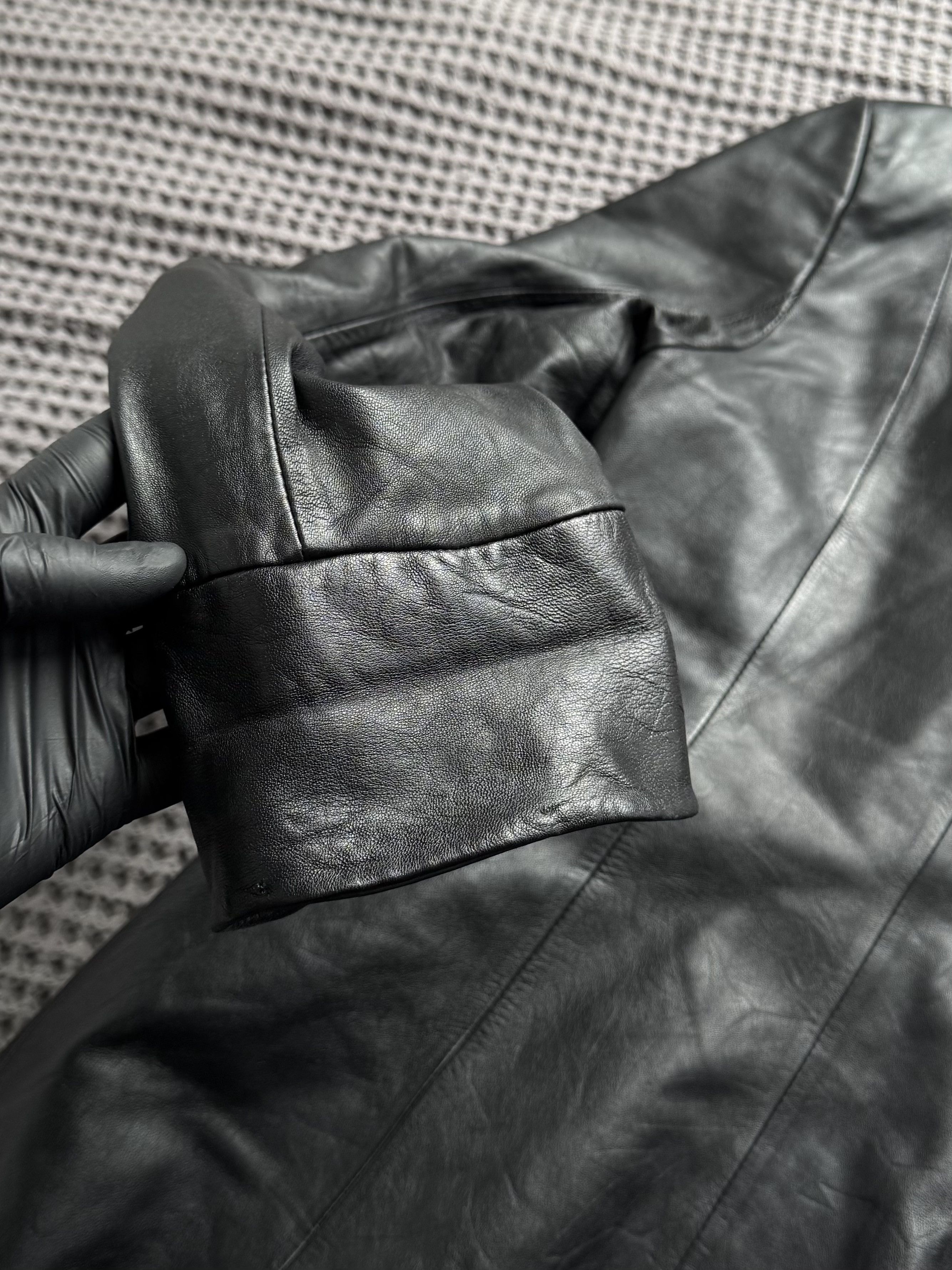 Vintage Vintage Leather Blazer Jacket Tailored Button Up Classic Size M / US 6-8 / IT 42-44 - 9 Thumbnail