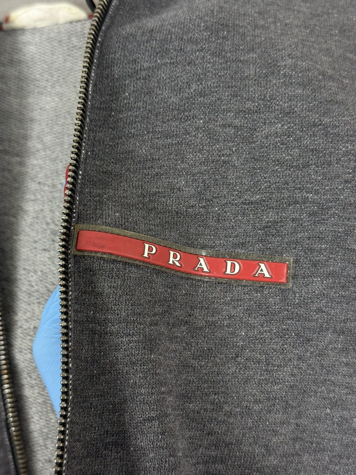 Prada Vintage 90s Prada Sport Red Tab Women’s Zip Up Hoodie Size M / US 6-8 / IT 42-44 - 16 Thumbnail