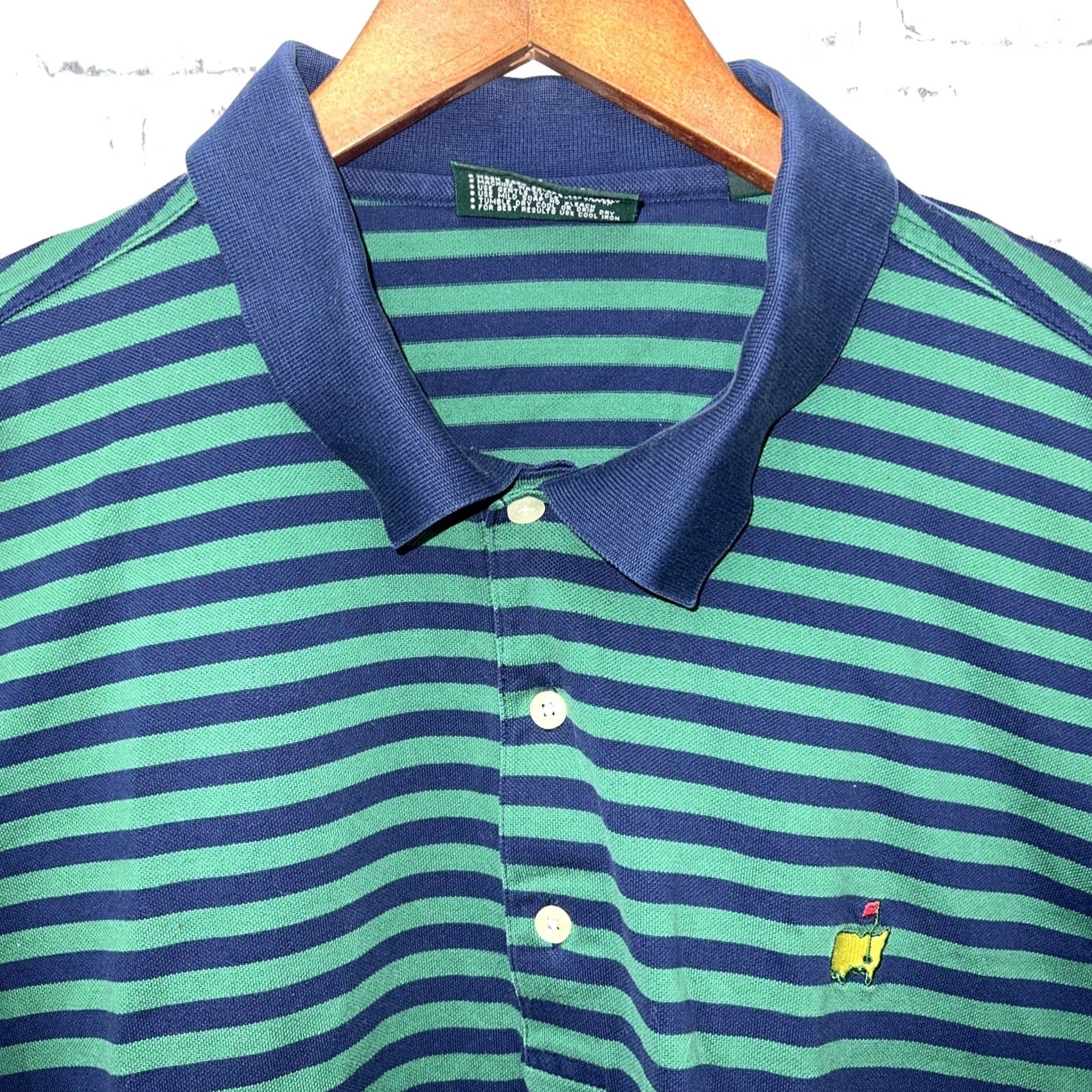 Vintage VINTAGE Masters Collection Green Striped Polo Shirt Mens XL Size Adult Green Polo Shirts Mens XL Size US XL / EU 56 / 4 - 2 Thumbnail