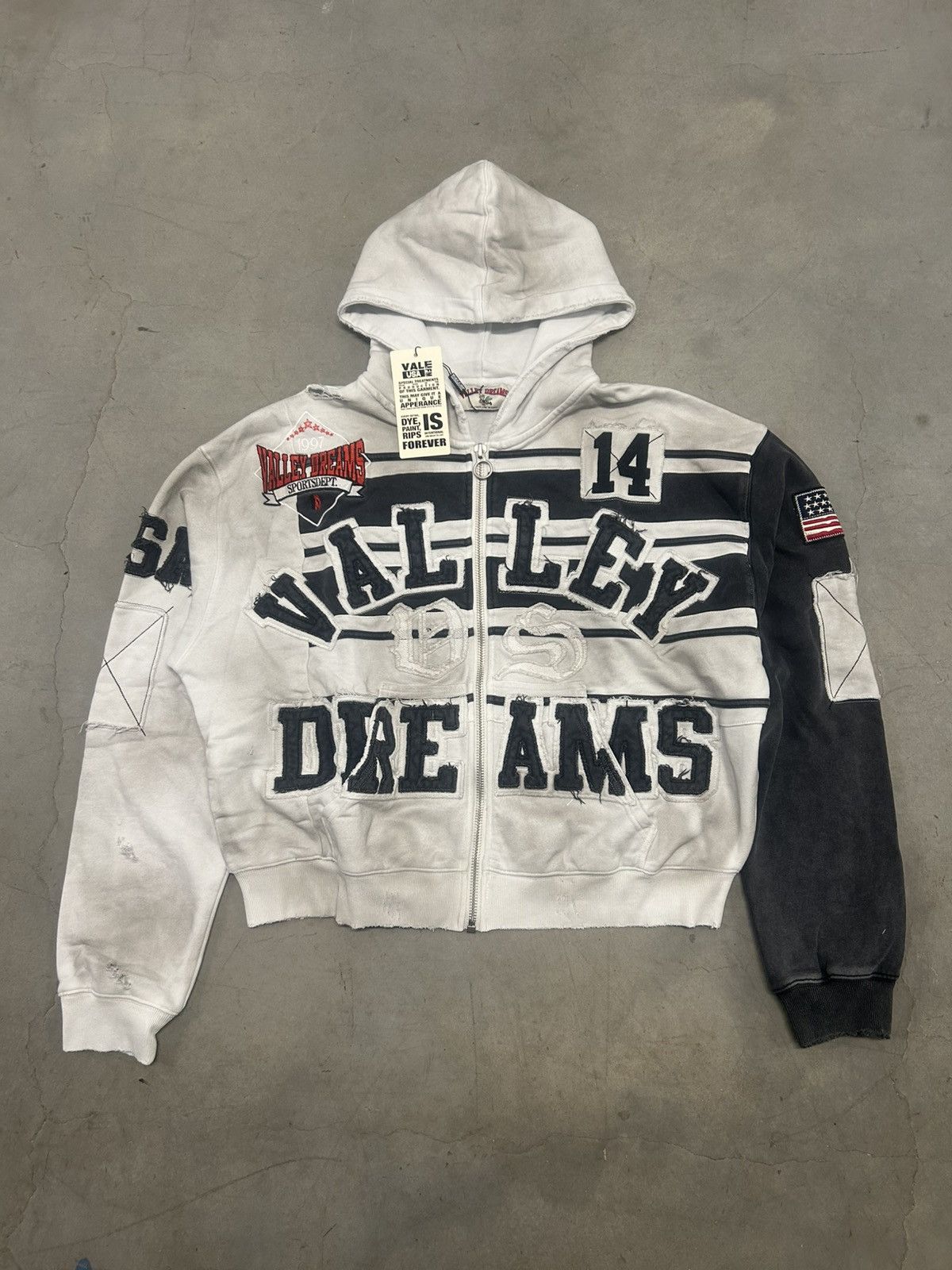 Vale Forever Valley Dreams Black Oreo Collage Zip Up Hoodie