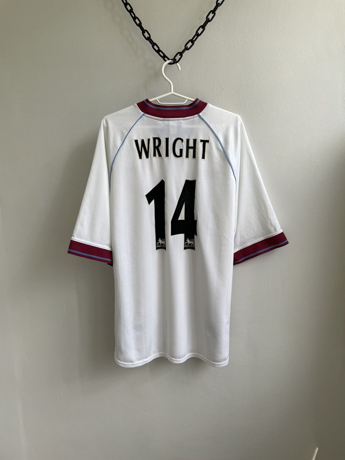 Vintage West Ham United 1998 1999 Wright #14 Football Jersey Shirt Size US XL / EU 56 / 4 - 1 Thumbnail