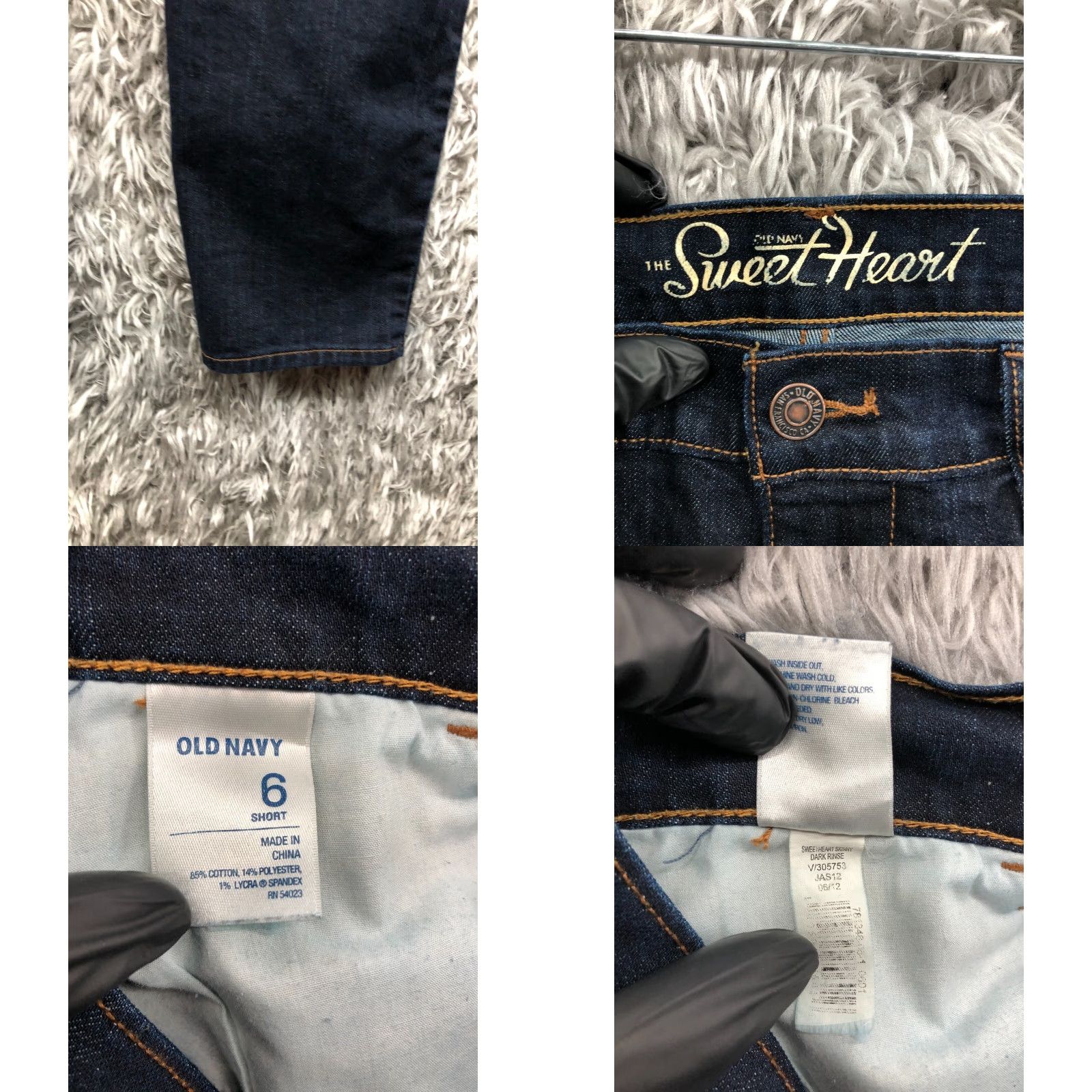 Old Navy Old Navy Jeans Size 6 Short Womens Dark Wash Blue Skinny Denim Regular Waist 31 in 5-Pocket Size 28" / US 6 / IT 42 - 8 Thumbnail