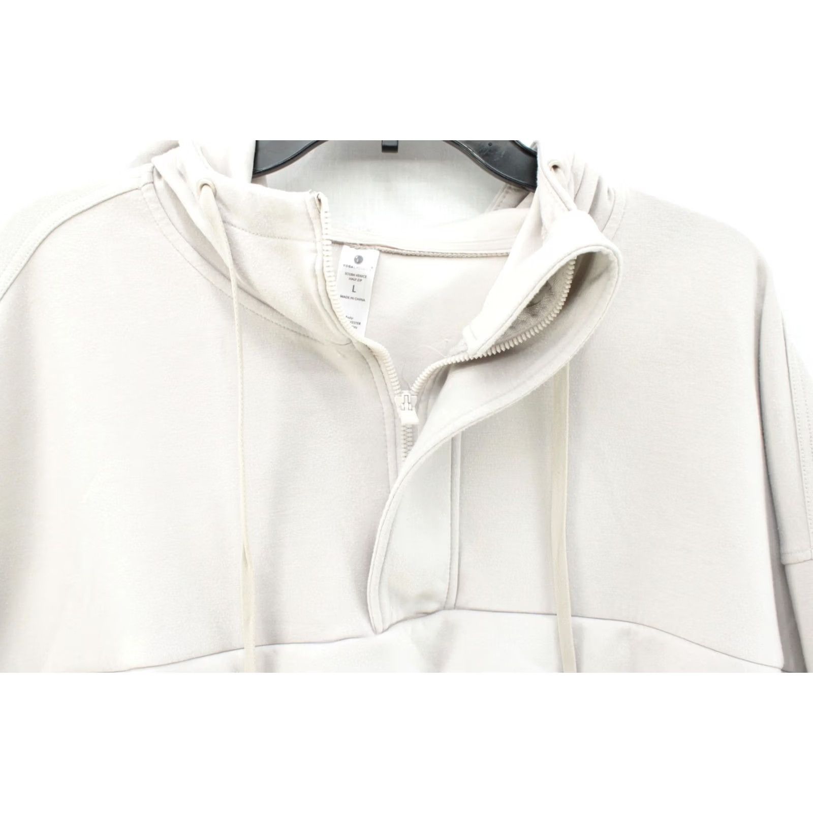 Vintage Yogalicious Scuba Venice Crop Hoodie Womens Large Gray Half Zip Athleisure GYM Hoodie - Yoga - Pockets - Regular Size L - Gray - 196069711077 Size L / US 10 / IT 46 - 5 Thumbnail