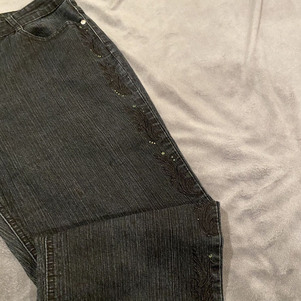 Cos Black floral print cos jeans Size 36" / US 14 / IT 50 - 8 Thumbnail