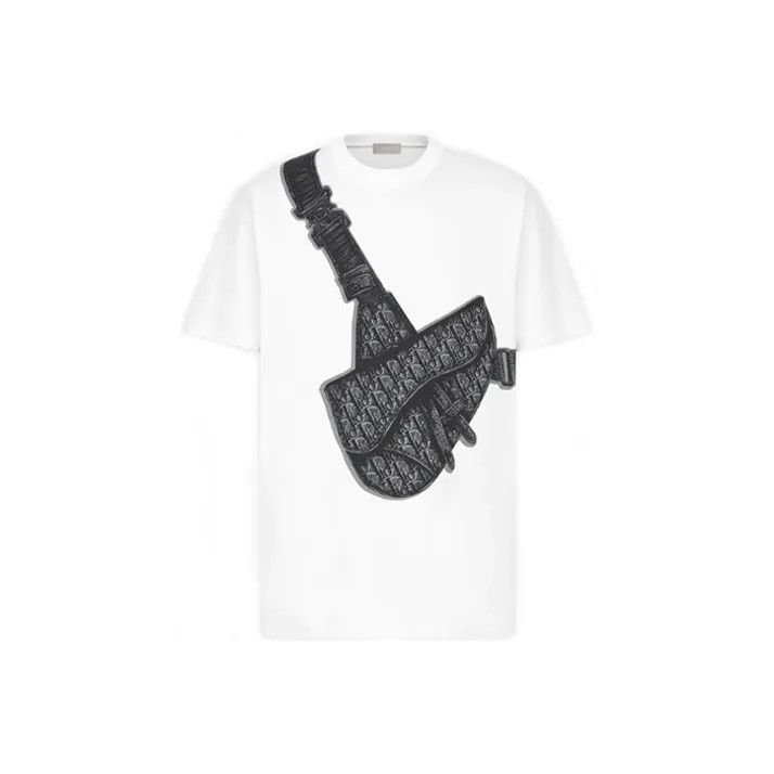 Dior Dior White Saddle Bag Print T-Shirt 0079 Size US S / EU 44-46 / 1 - 1 Thumbnail