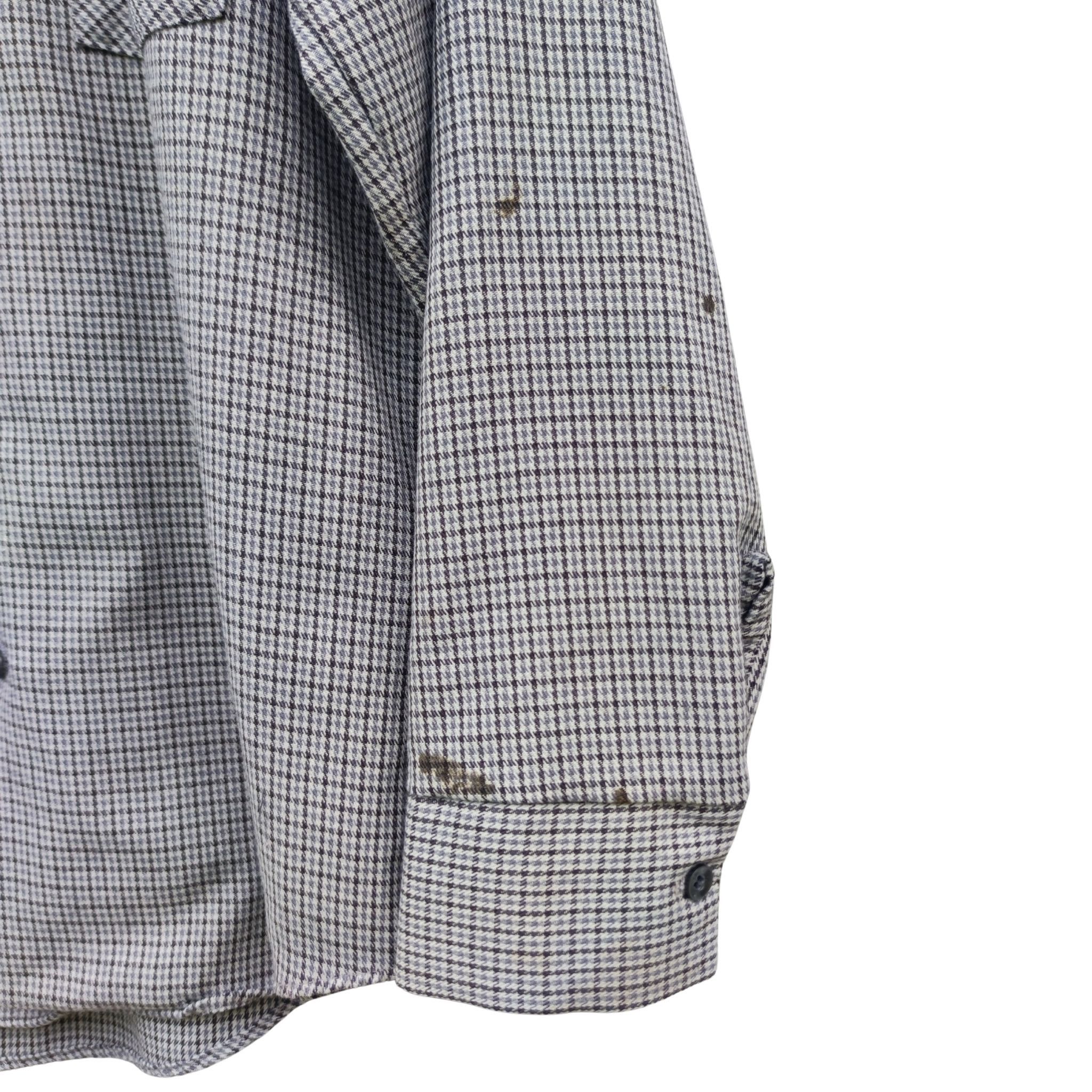 Vintage Vintage 70s Sir Walter Houndstooth Check Open Collar Size US L / EU 52-54 / 3 - 4 Thumbnail