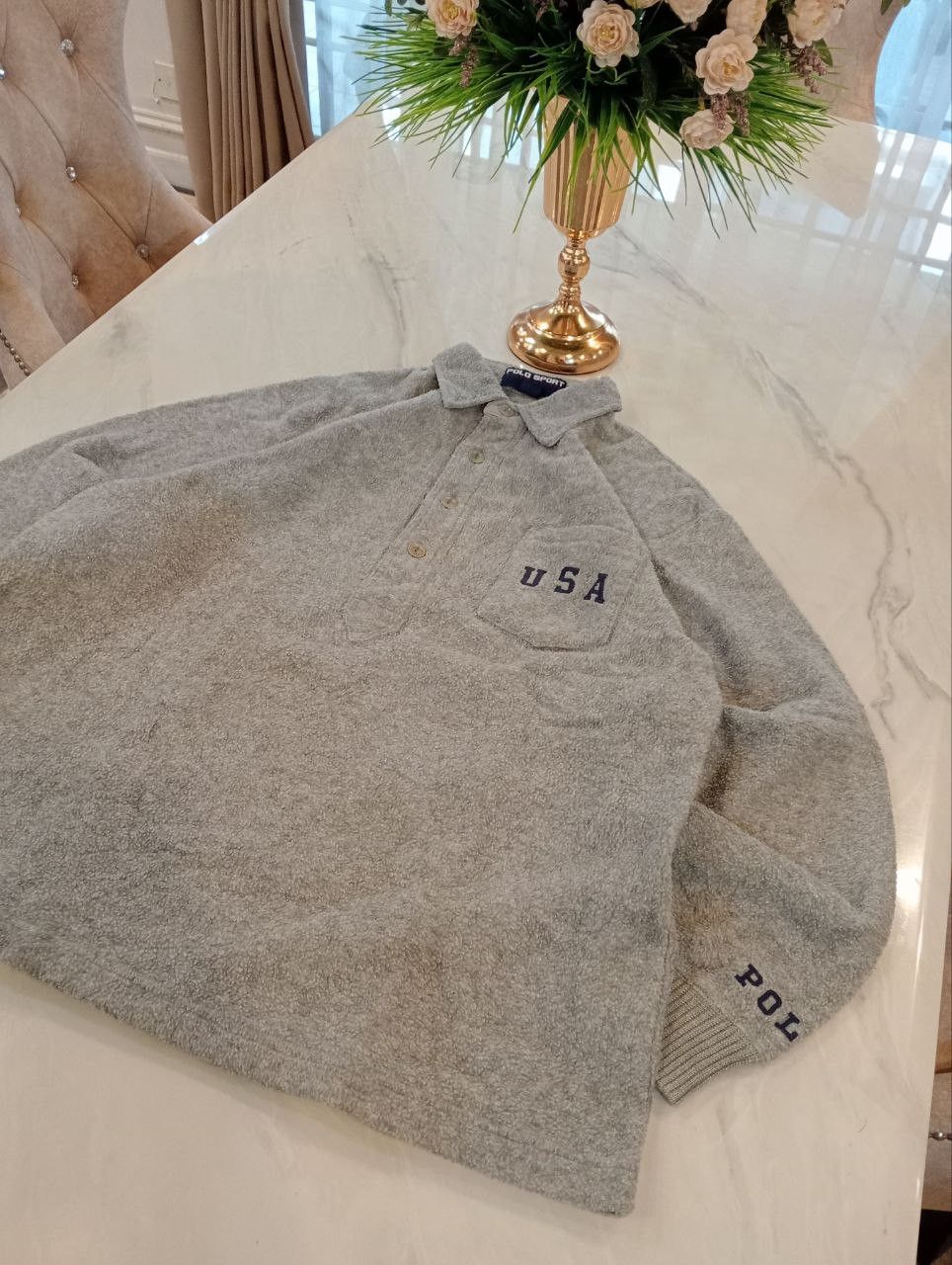 Polo Ralph Lauren VINTAGE 90S POLO SPORT RALPH LAUREN USA HALF BUTTON FLEECE Size US M / EU 48-50 / 2 - 3 Thumbnail