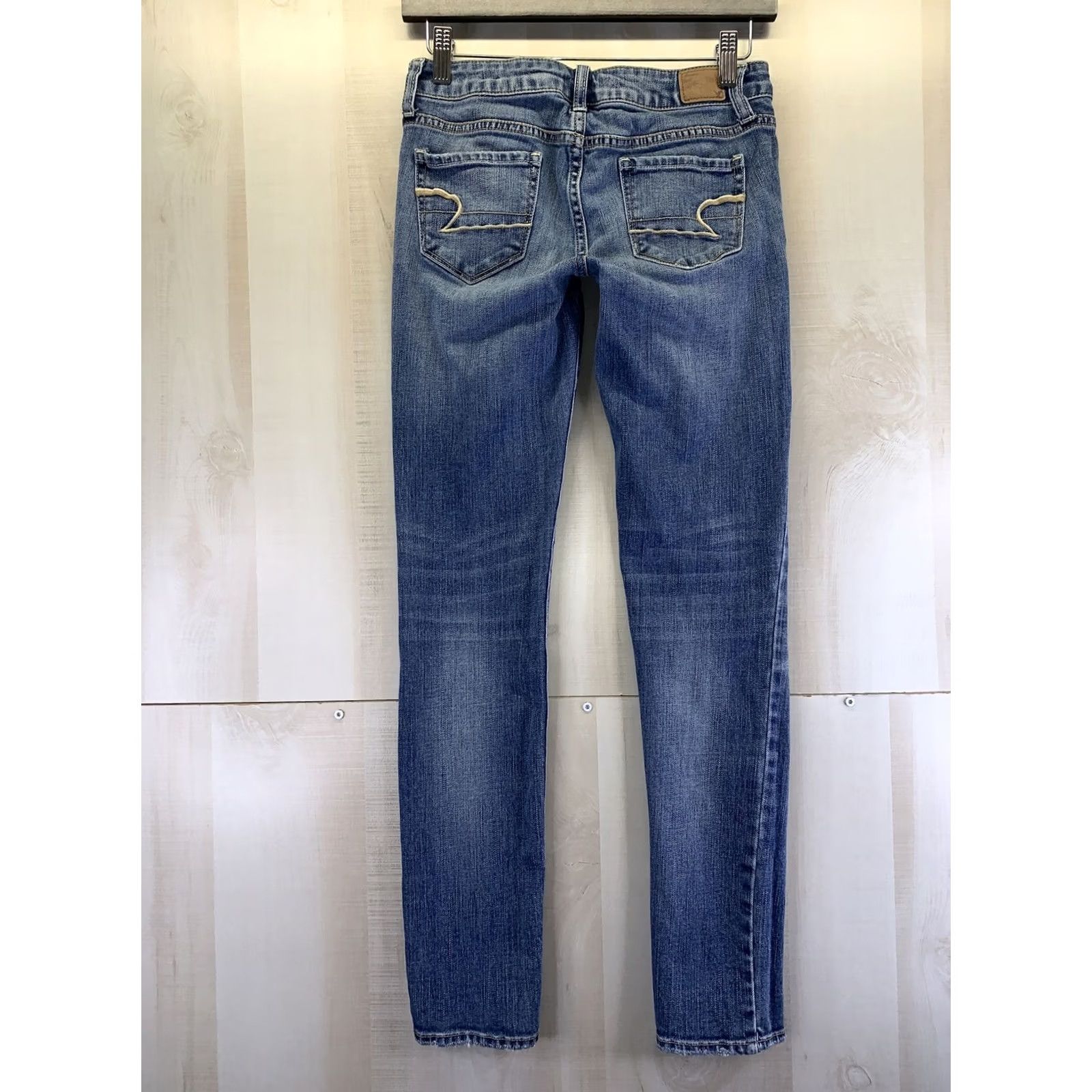 American Eagle Outfitters VINTAGE? No. American Eagle Womens Skinny Distressed Jeans Size 0 Short-6573 Size 25" / US 0 / IT 36 - 6 Thumbnail