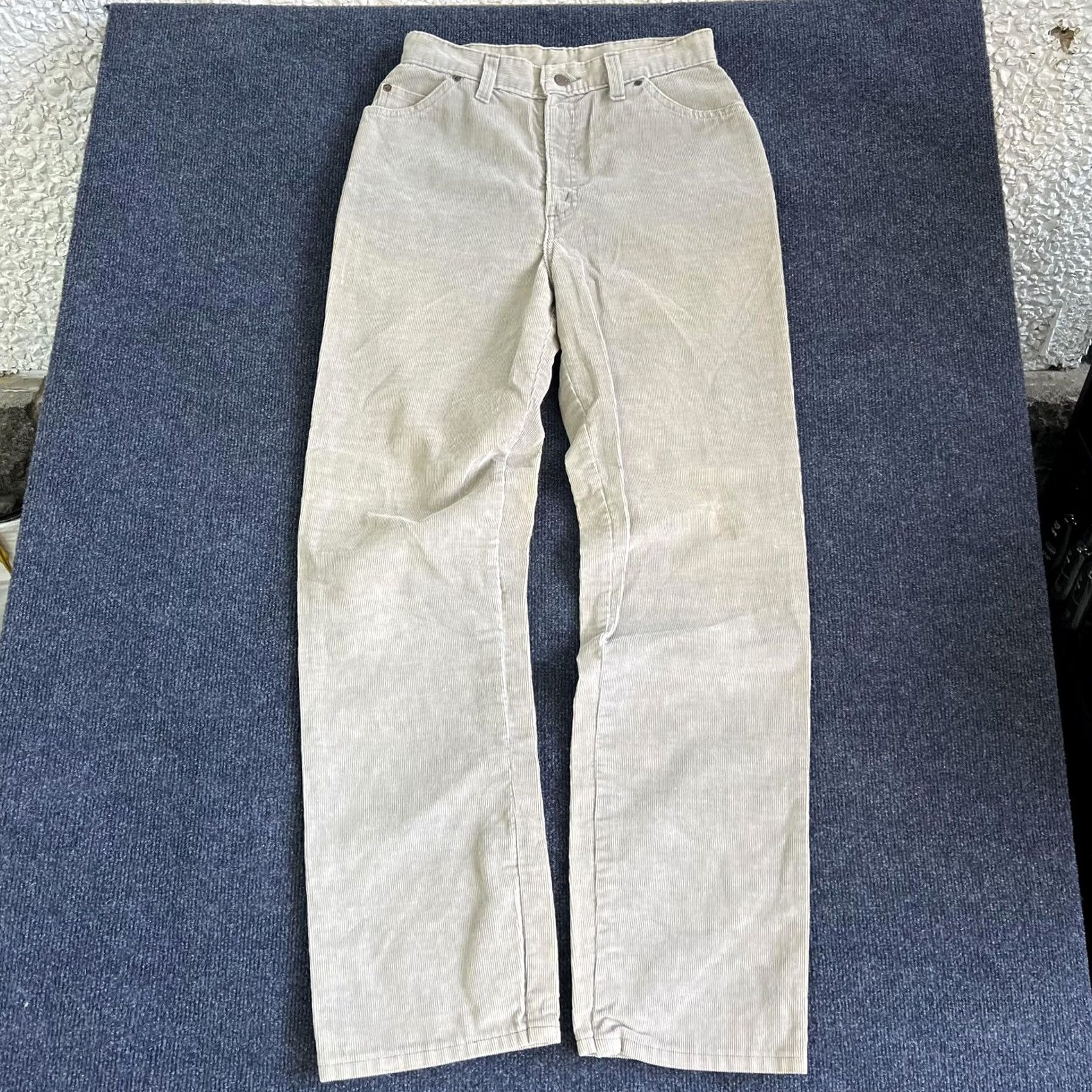 Vintage VINTAGE H.I.S Pants Women's 29x30 Beige Corduroy Straight Leg Casual Chino Size 29" - 3 Thumbnail