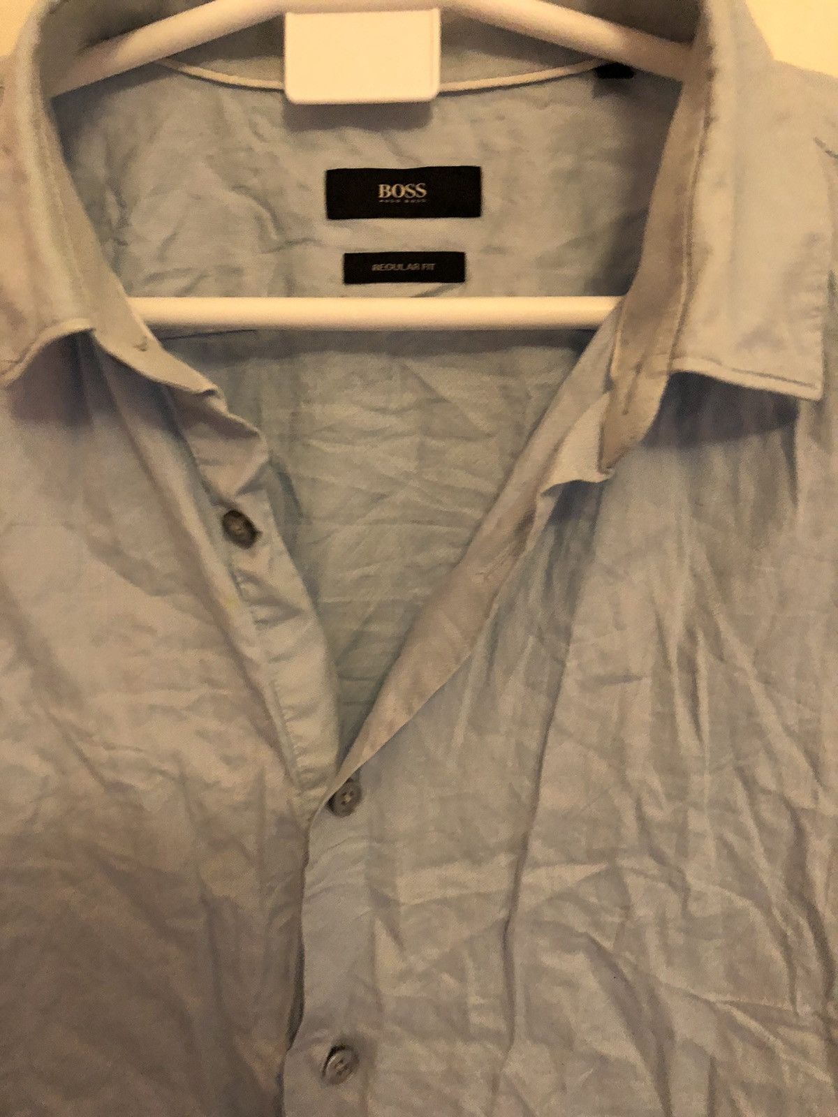 Hugo Boss × Vintage Light blue Hugo Boss shirt Size US XL / EU 56 / 4 - 2 Thumbnail