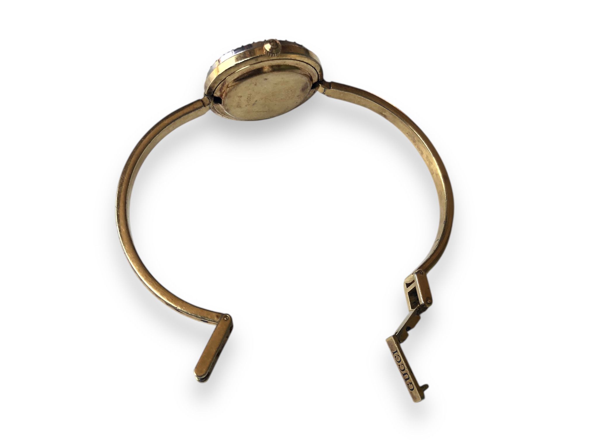 Gucci 💯Vintage GUCCI 1100L Ladies Bangle Gold Bracelet Watch Size ONE SIZE - 10 Thumbnail