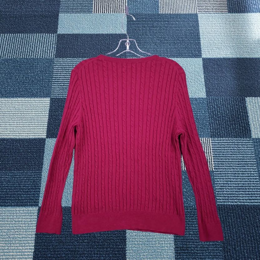 Talbots Talbots Sweater Women Petite XL Red Wool Blend Cable Knit Crew Neck Long Sleeve Size XL / US 12-14 / IT 48-50 - 1 Thumbnail