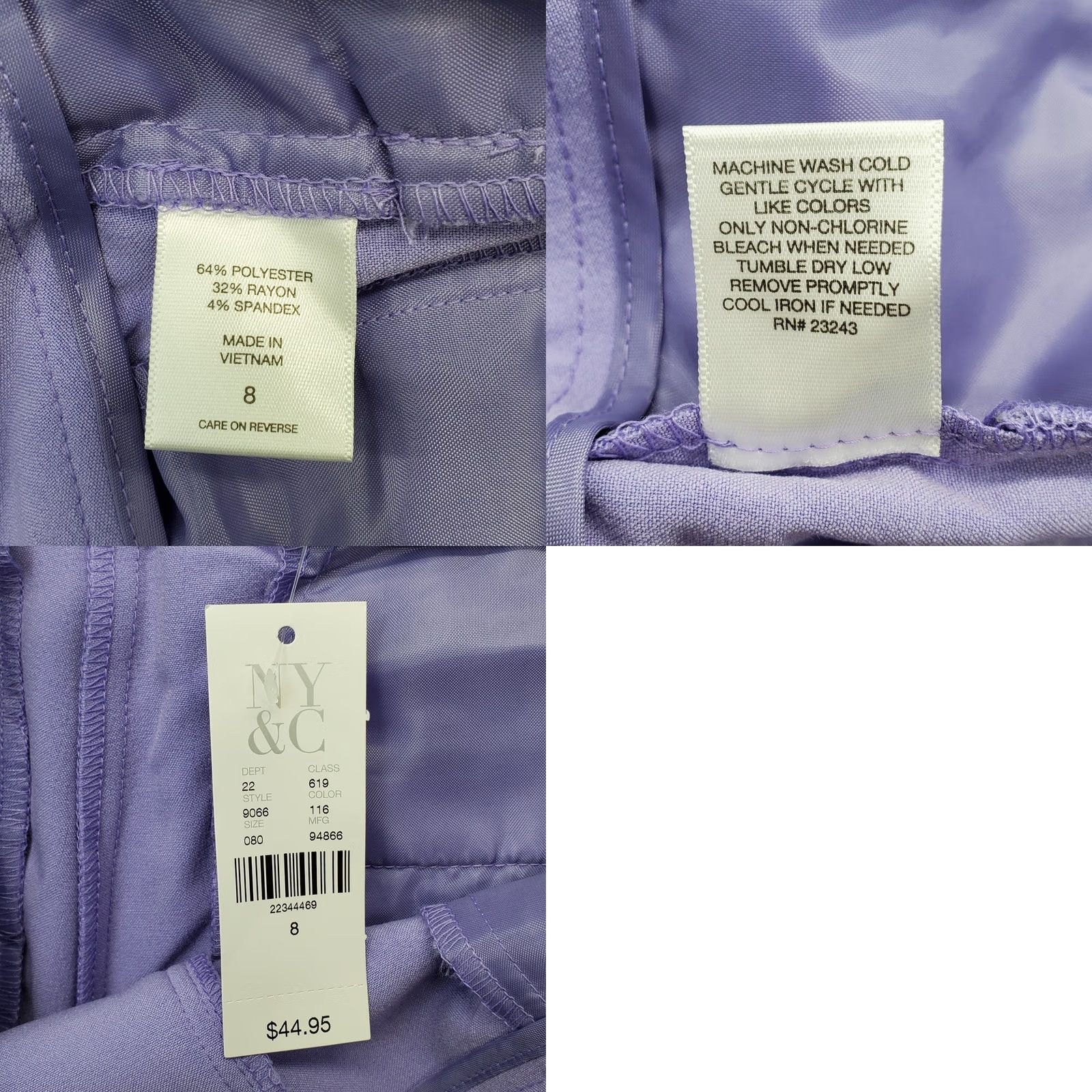 Vintage 7th Avenue Design Studio Bermuda Shorts Womens 8 Purple Ankle Button Size 30" / US 8 / IT 44 - 8 Thumbnail